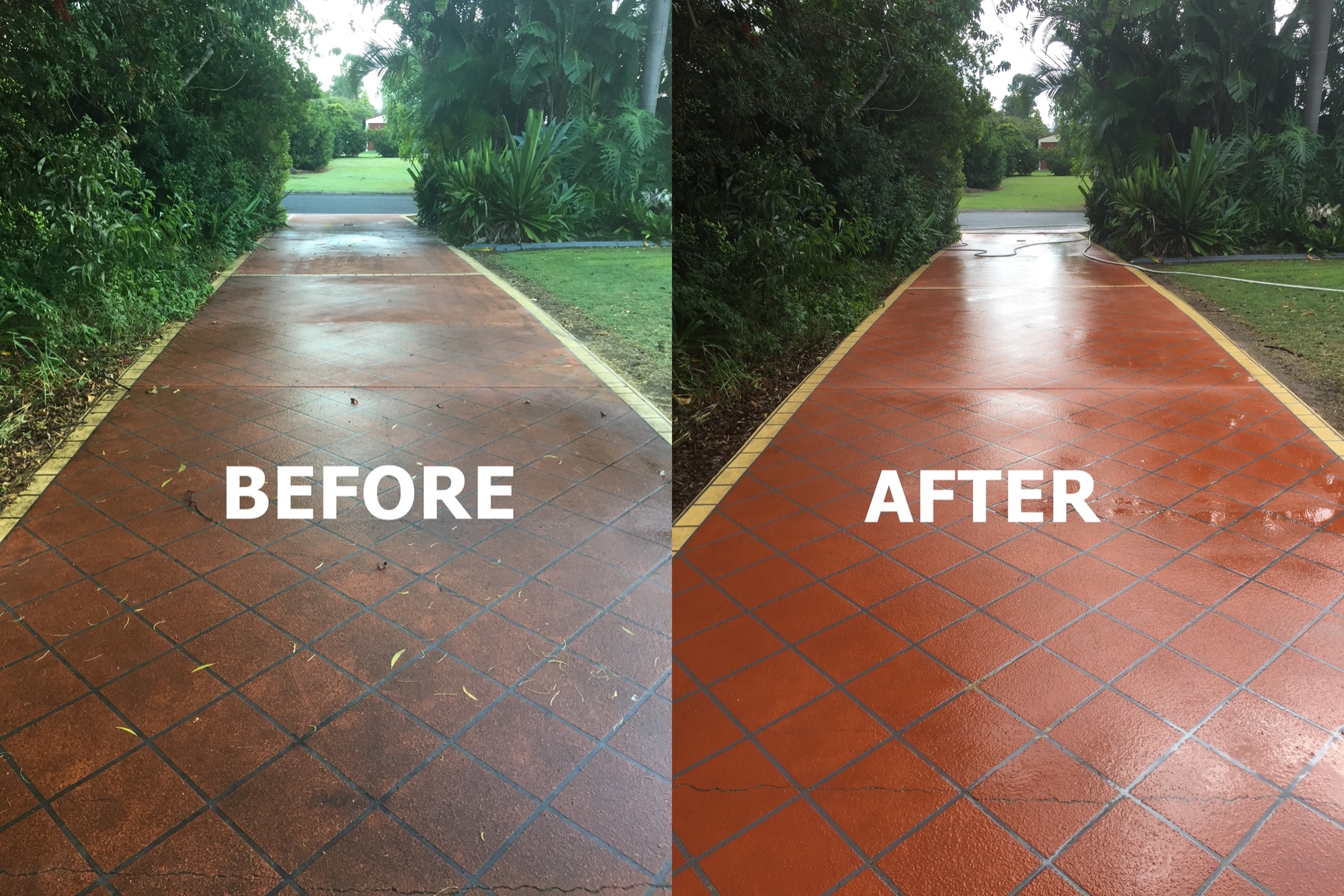 Residential Concrete Driveway Clean