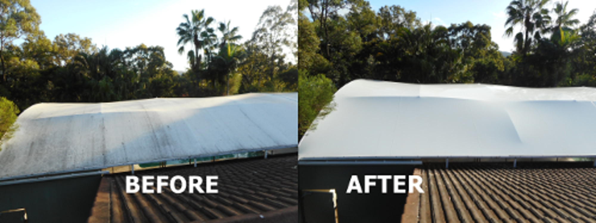 Shade Sail Soft Washing