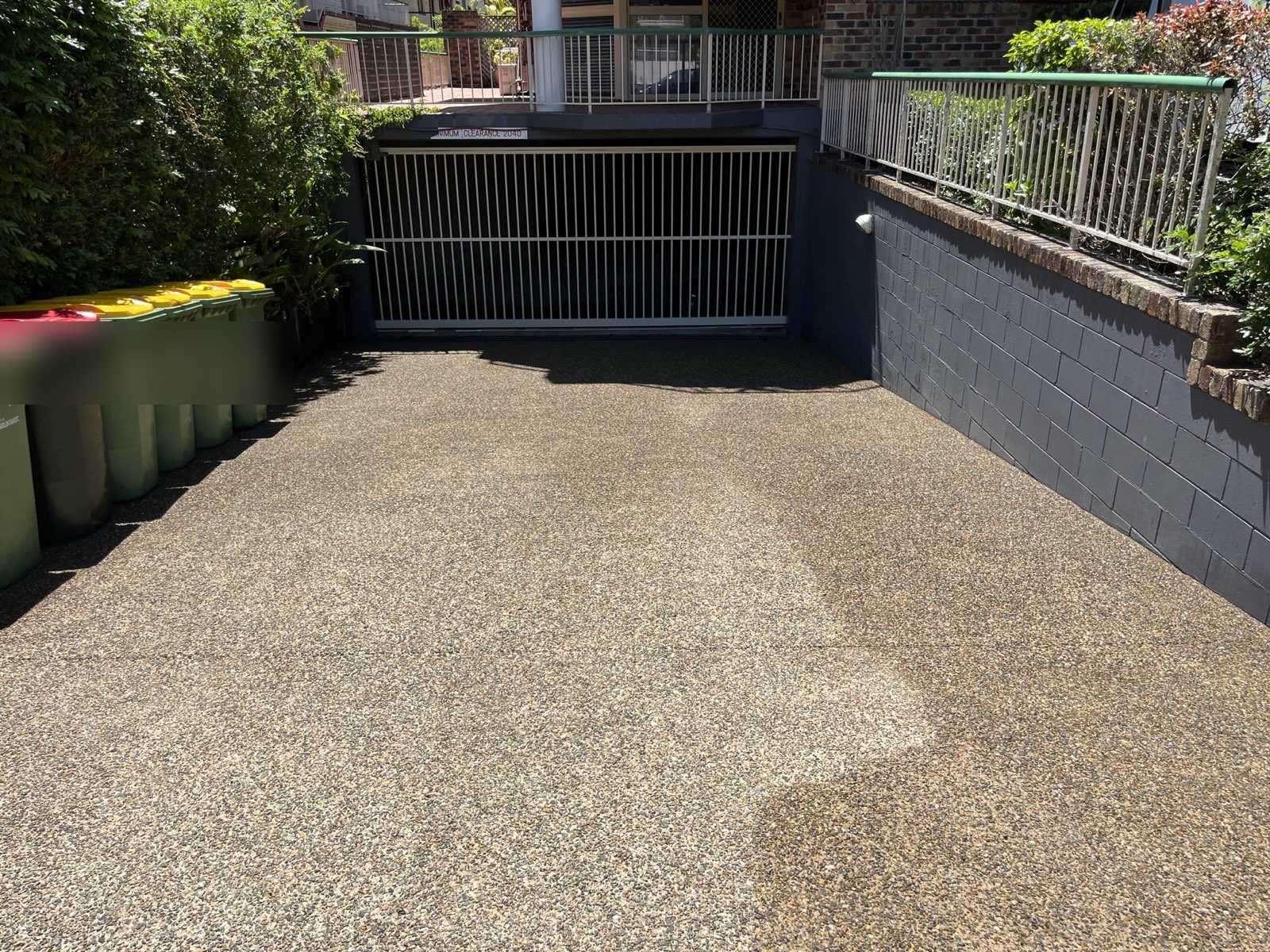 Southport strata common driveway after cleaning