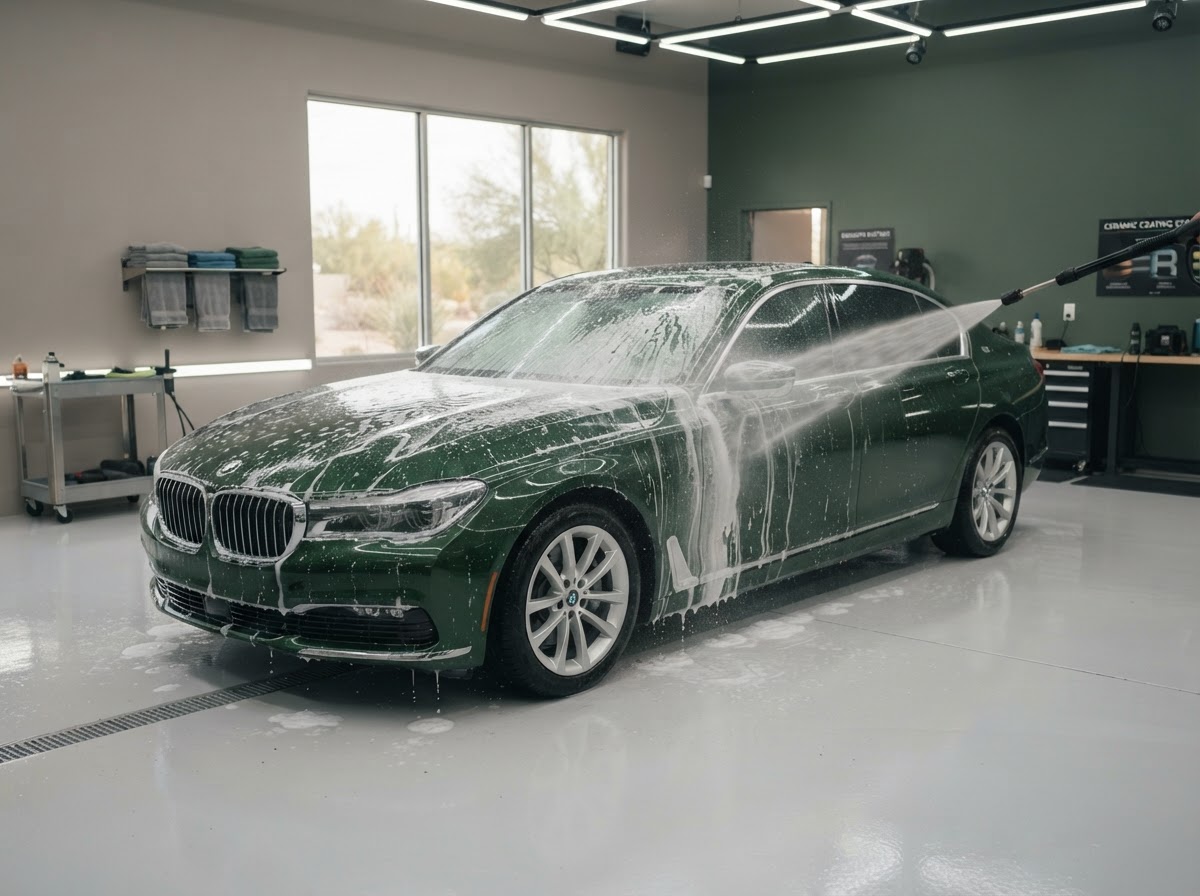 Maintenance detail wash keeping a coated car looking new in St. George, Southern Utah
