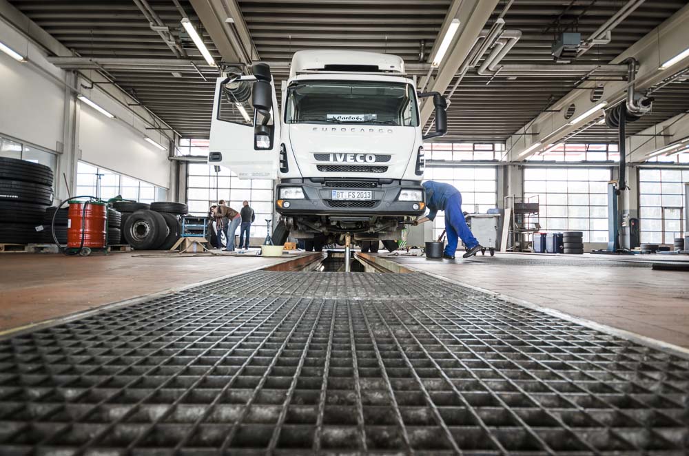 IVECO-Werkstatt der Maisel Kraftfahrzeuge OHG auf dem Betriebsgelände in Ottmannsreuth