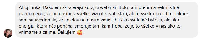 Autentická referencia od účastníka: Účastníčka