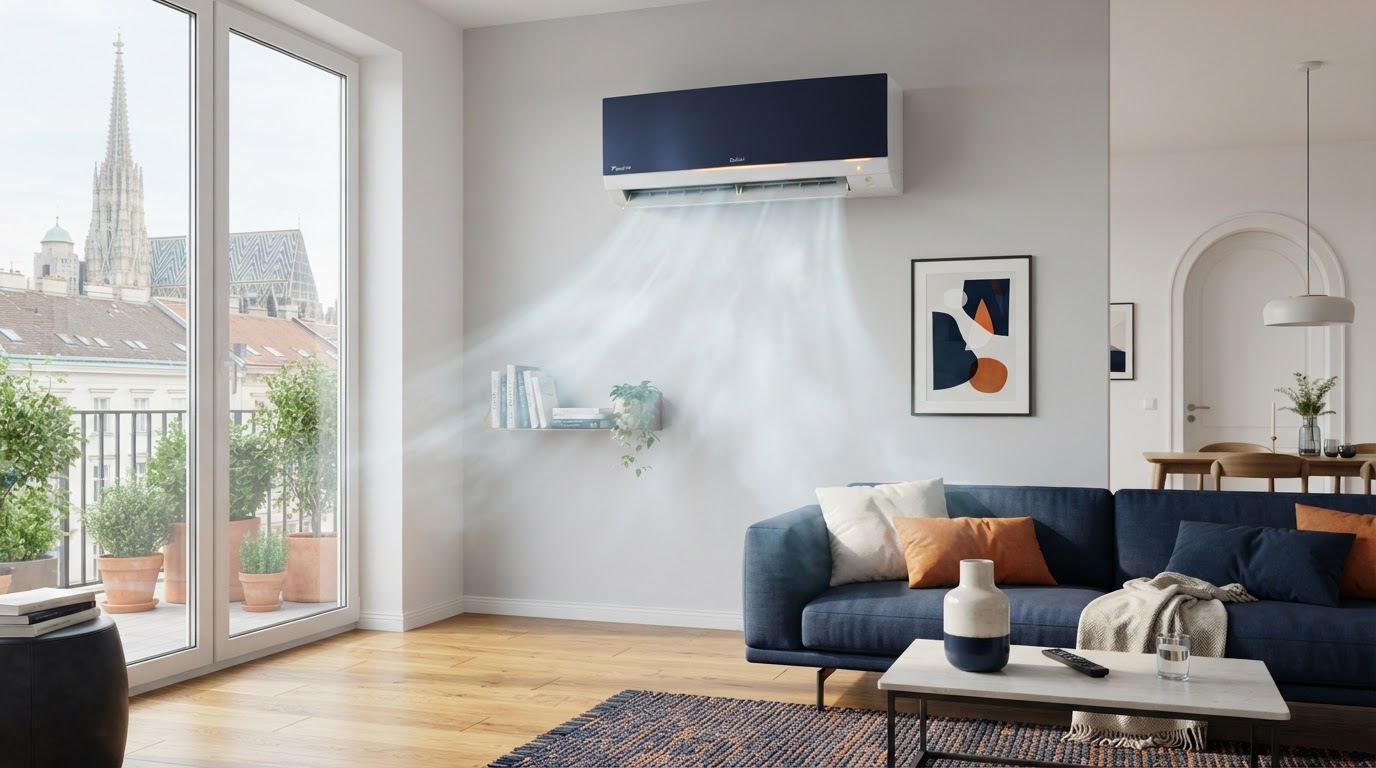 Moderne Klimaanlage montiert von Therm2Home in Wien