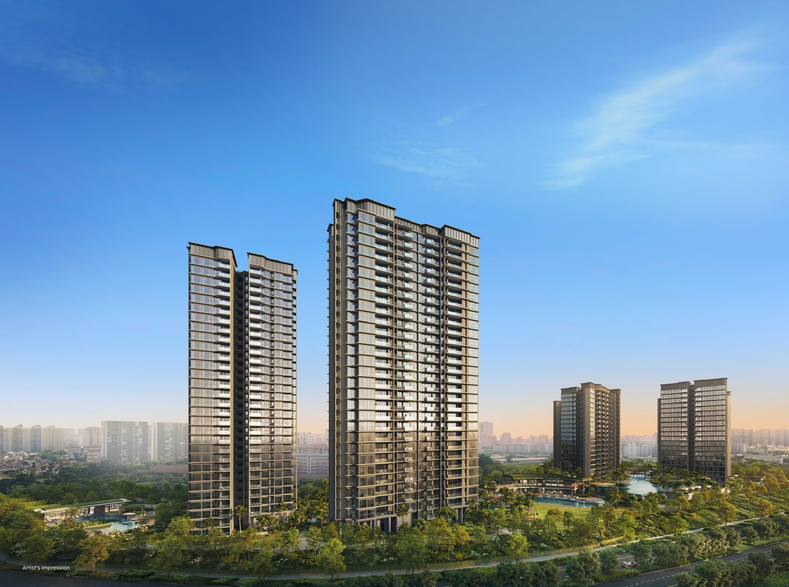 Thomson Reserve residential towers rising amidst lush greenery