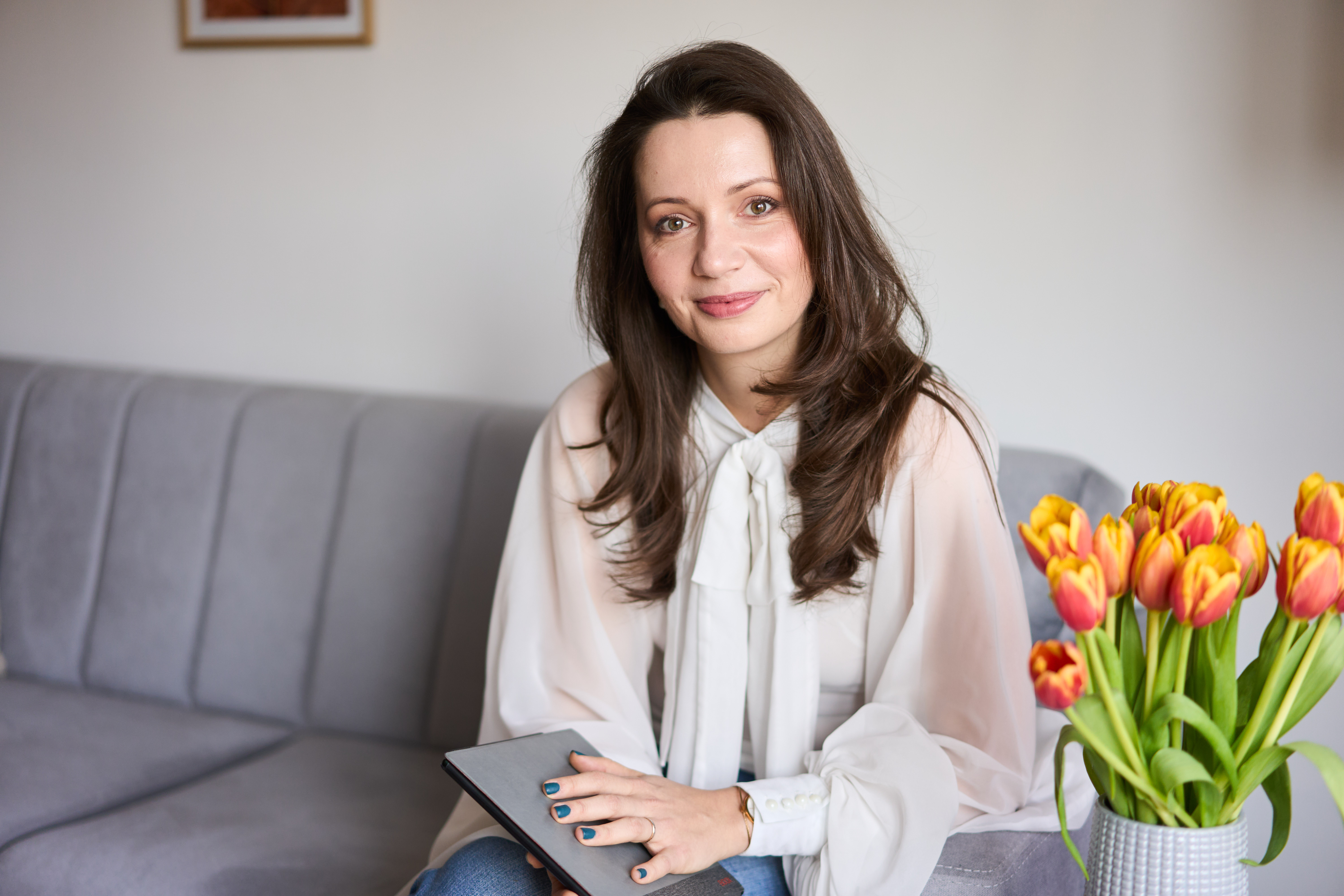 Livia Gheorghe în sesiune de lucru și dialog terapeutic