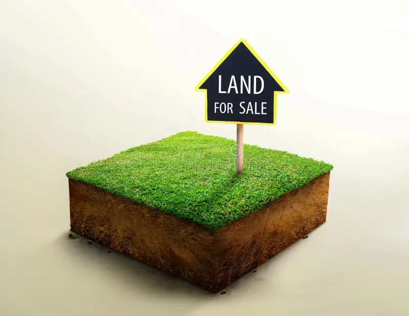 Land parcel with sign