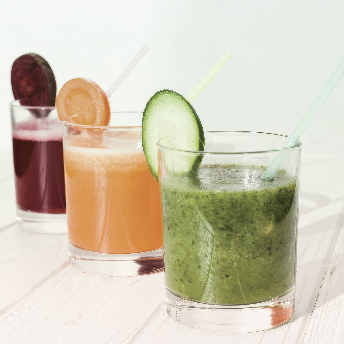 Fresh juices at an Amchara retreat