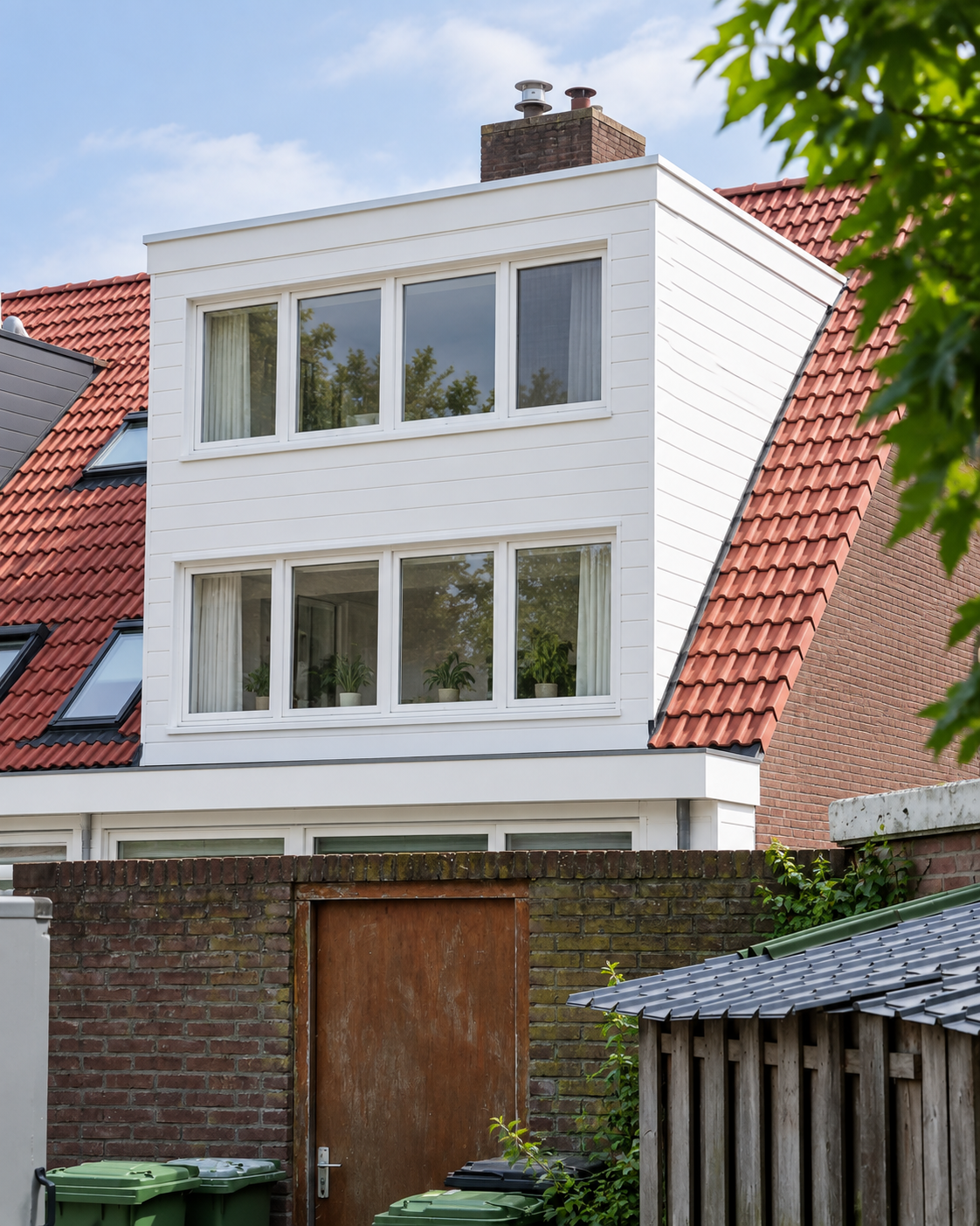 Maatwerk dakopbouw Arnhem – achterzijde na oplevering