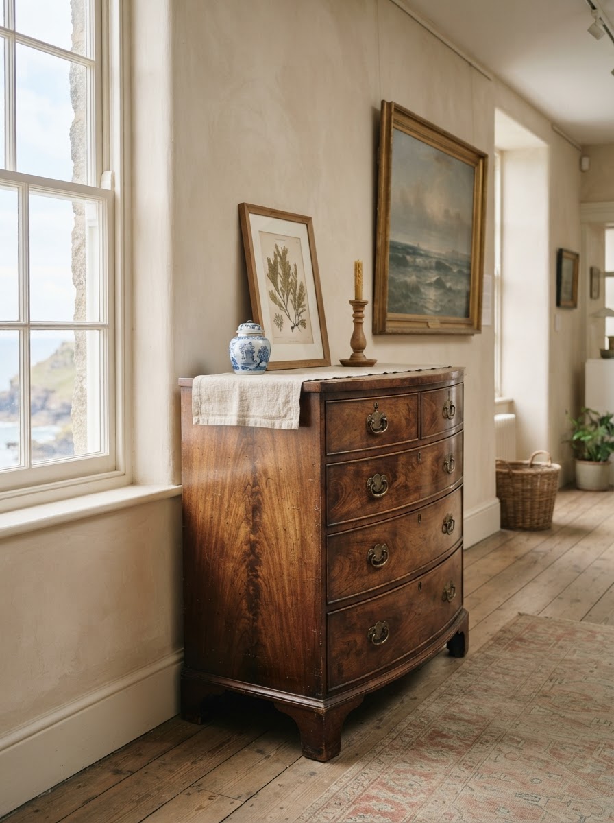 Nineteenth-century mahogany chest in the Lauderdale-By-The-Sea gallery