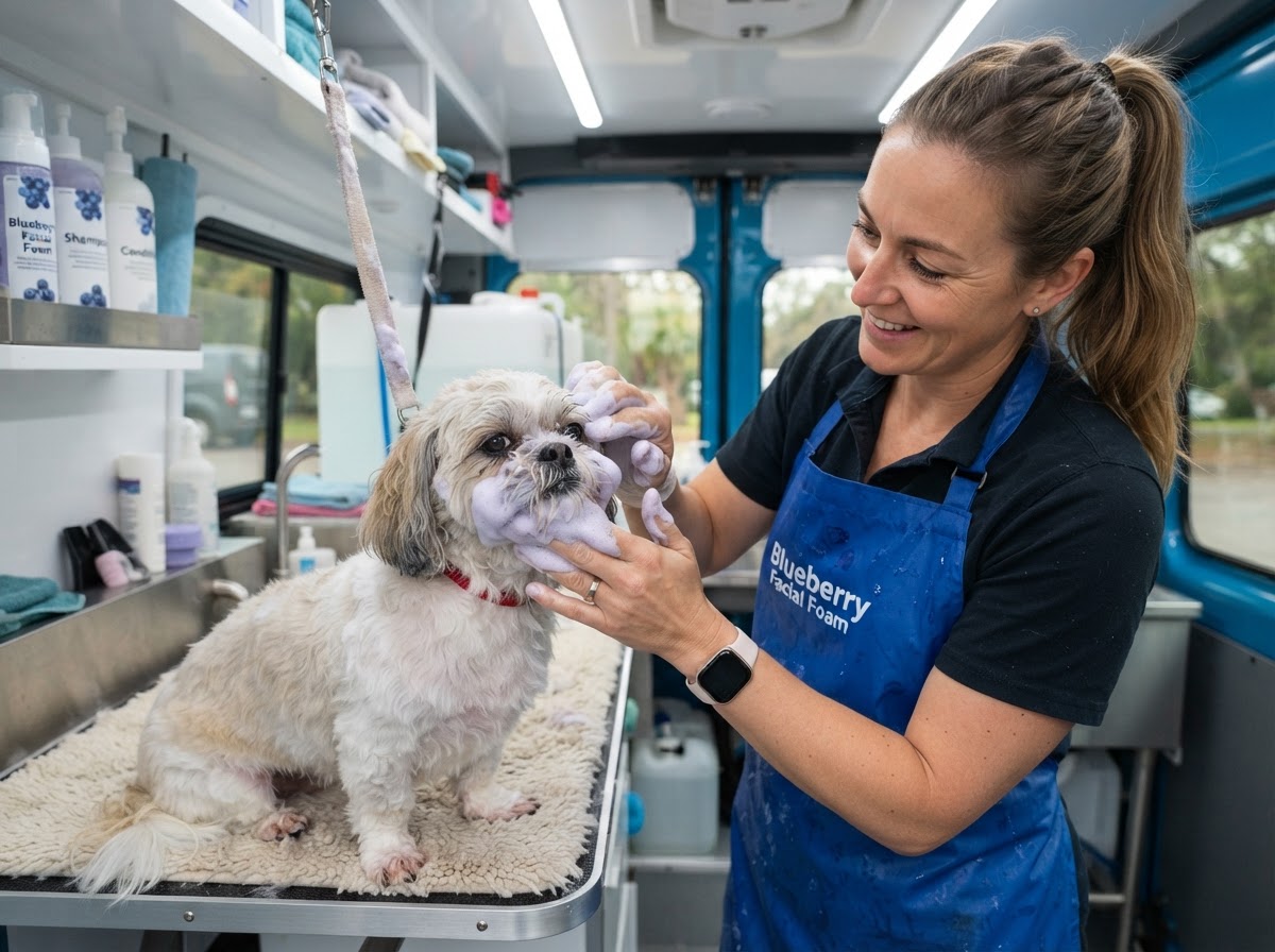 What Is a Blueberry Facial in Pet Grooming?