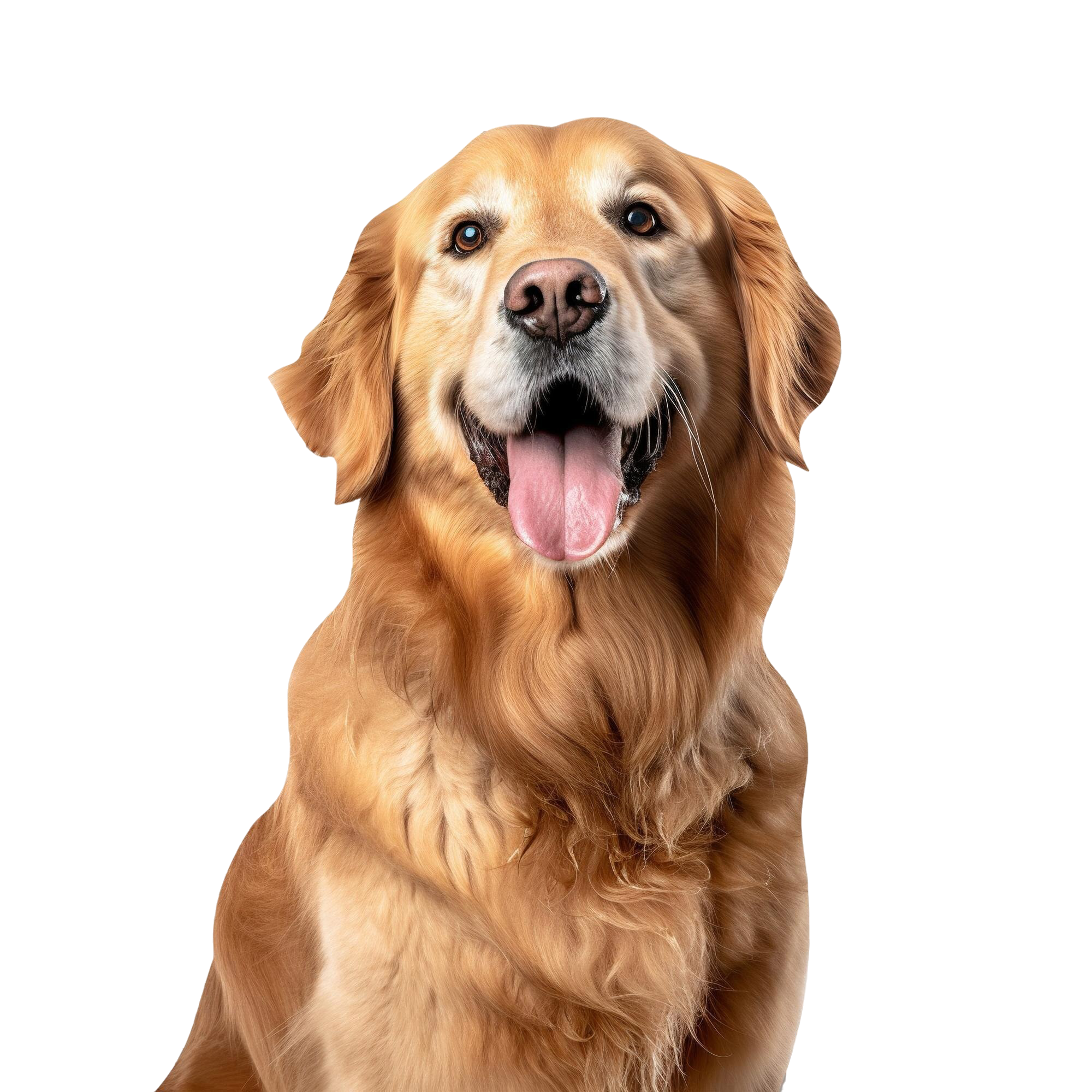 Fluffy Crew Golden Retriever brand mascot