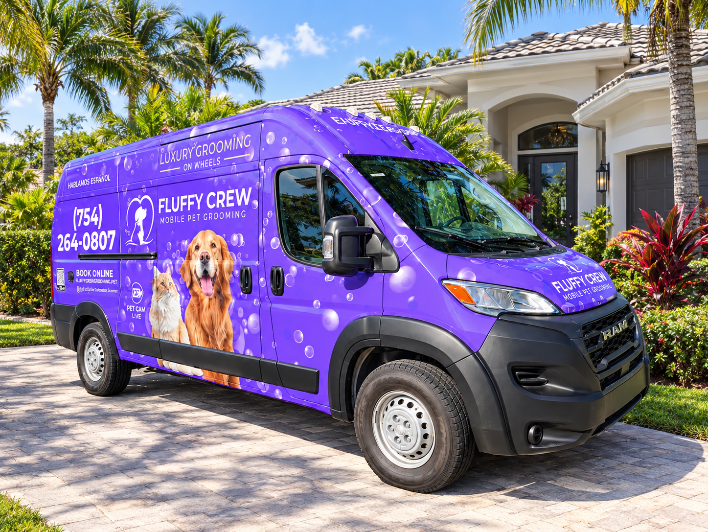 How Mobile Dog Grooming Works in Broward and South Palm Beach County