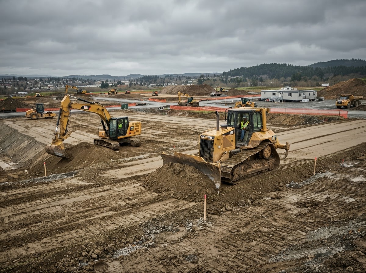 Earthmoving and site work equipment in Fort McMurray