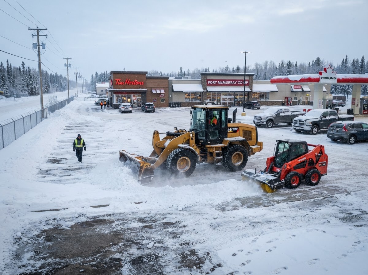 Commercial snow removal for businesses in Fort McMurray