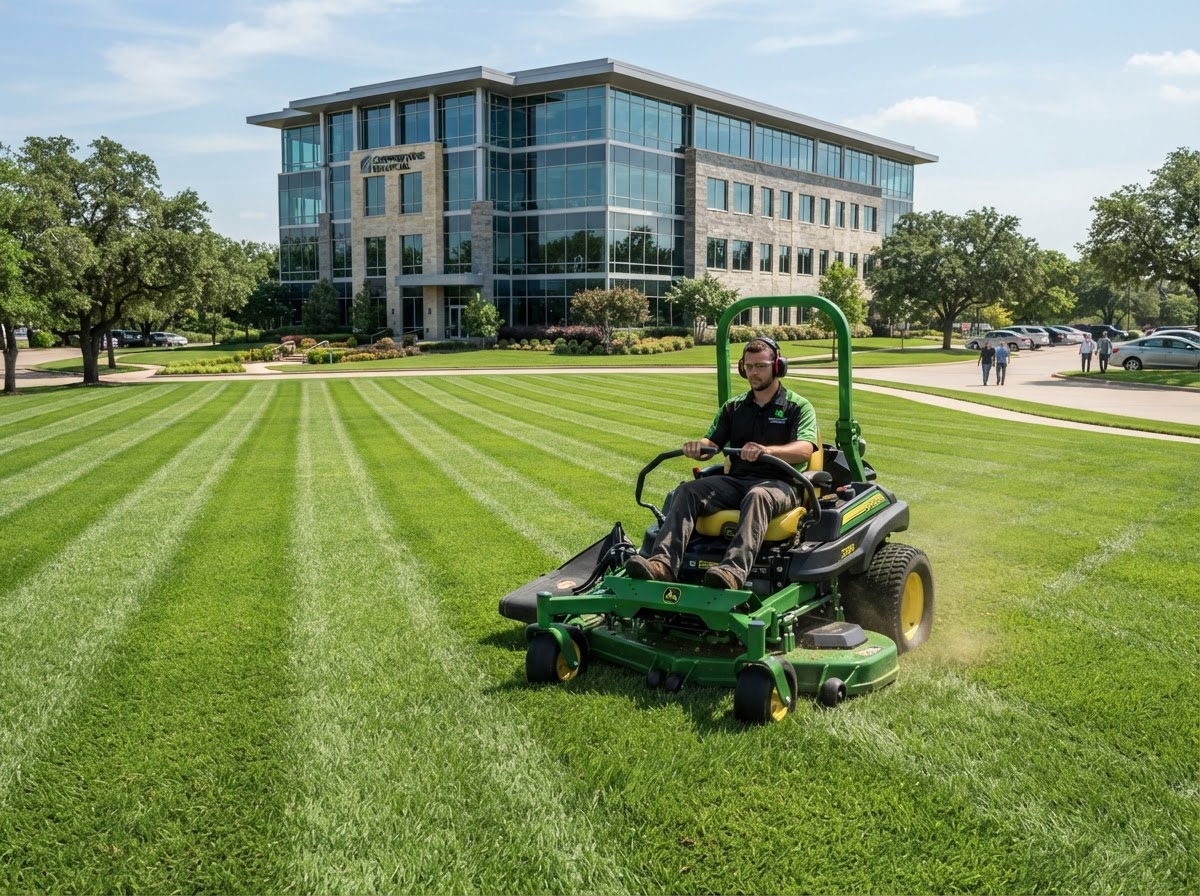 Commercial grass cutting and groundskeeping