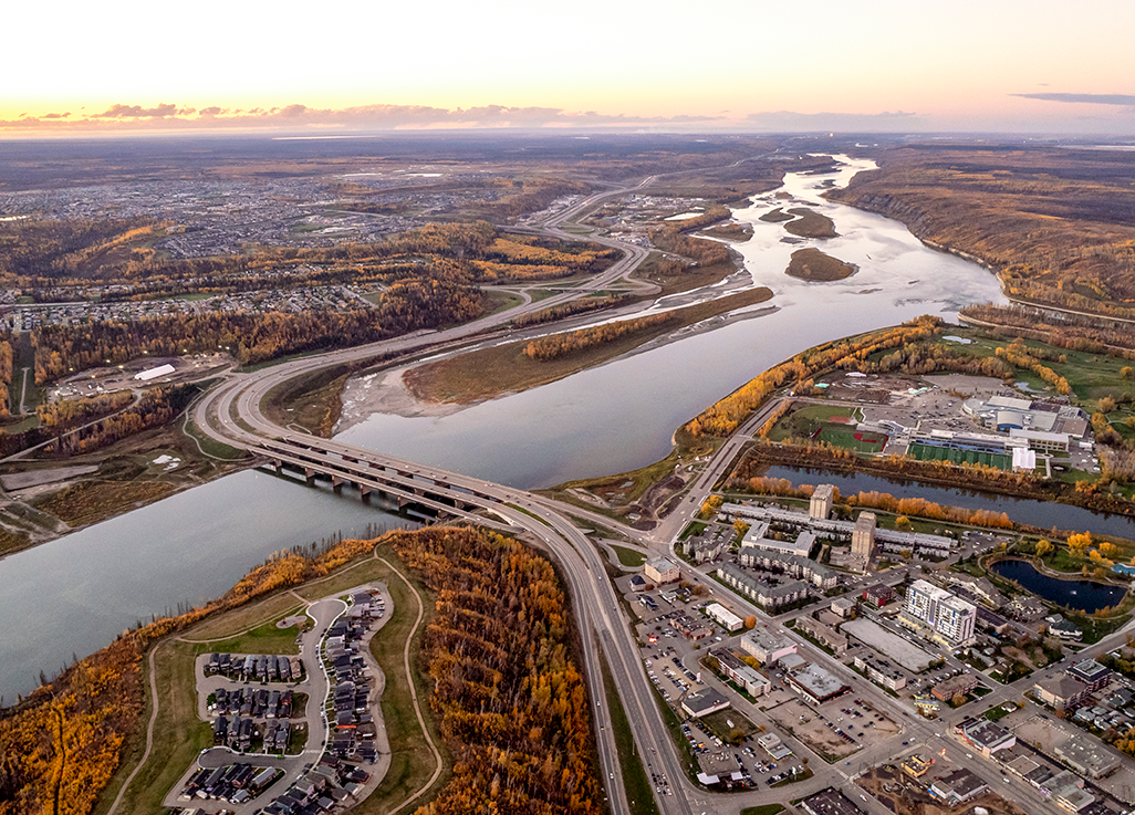 Aerial view of Fort McMurray, Alberta
