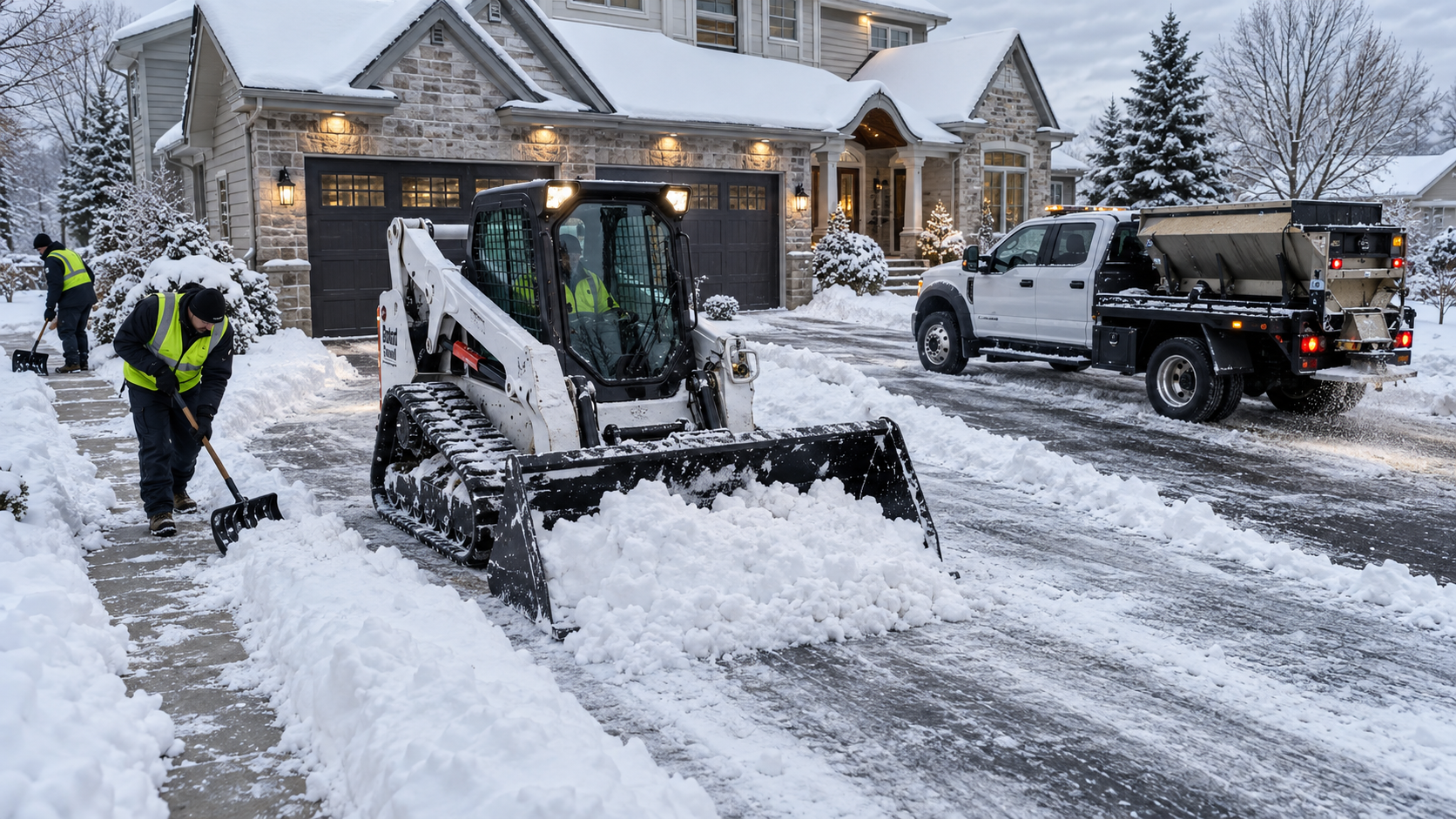 Snow plowing and clearing