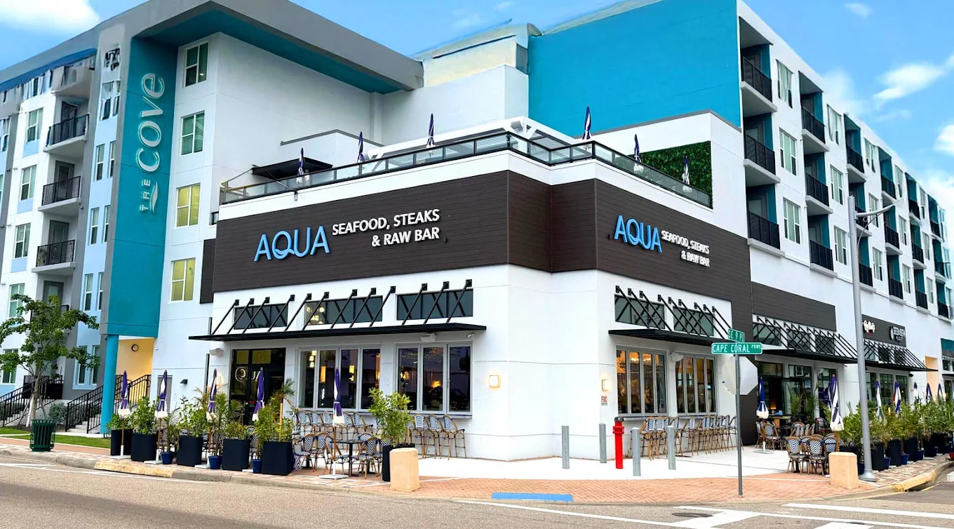 Aqua Seafood, Steaks & Raw Bar Exterior in Cape Coral