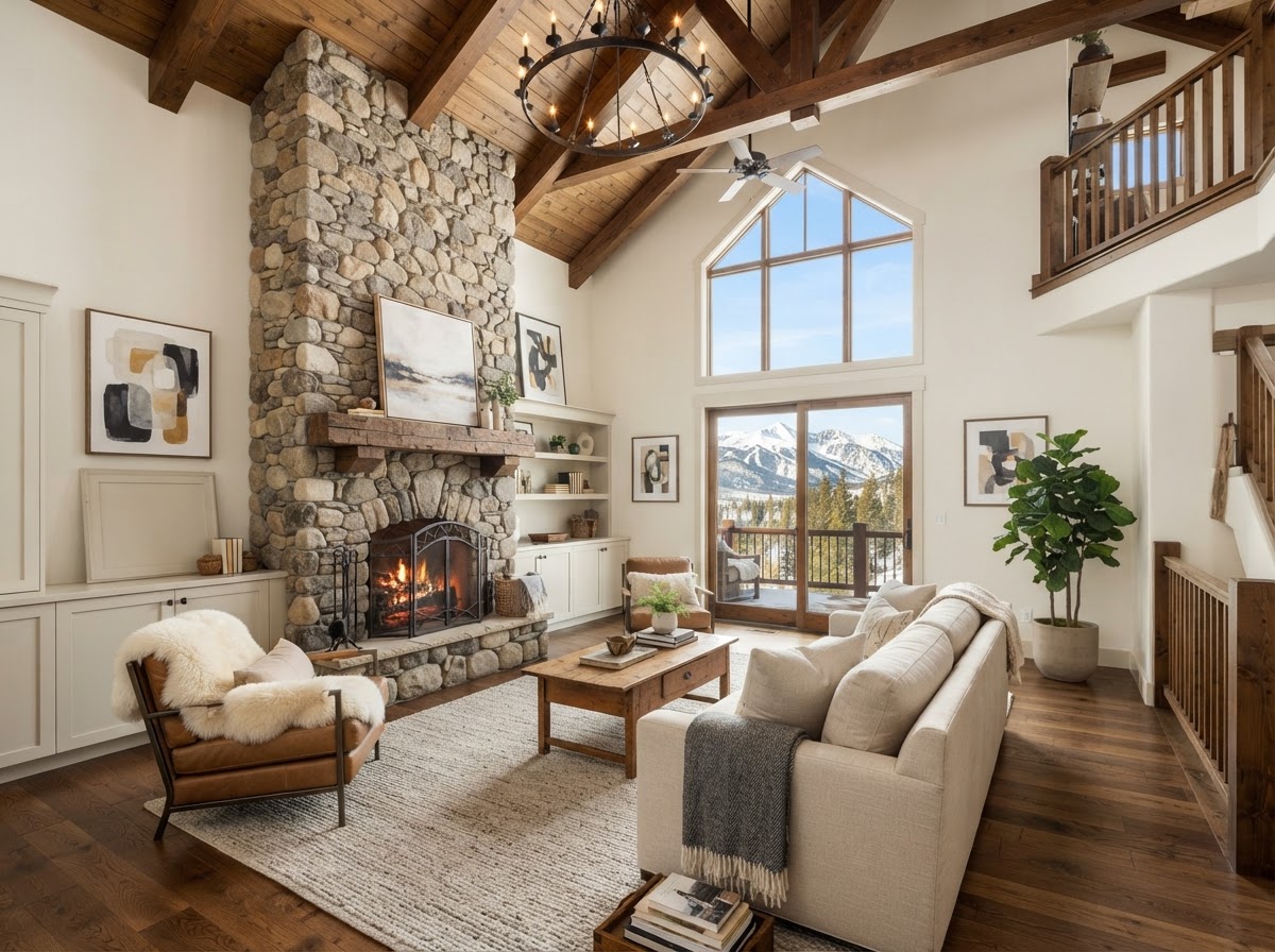 Interior living room house painting by Mountain Man Painting
