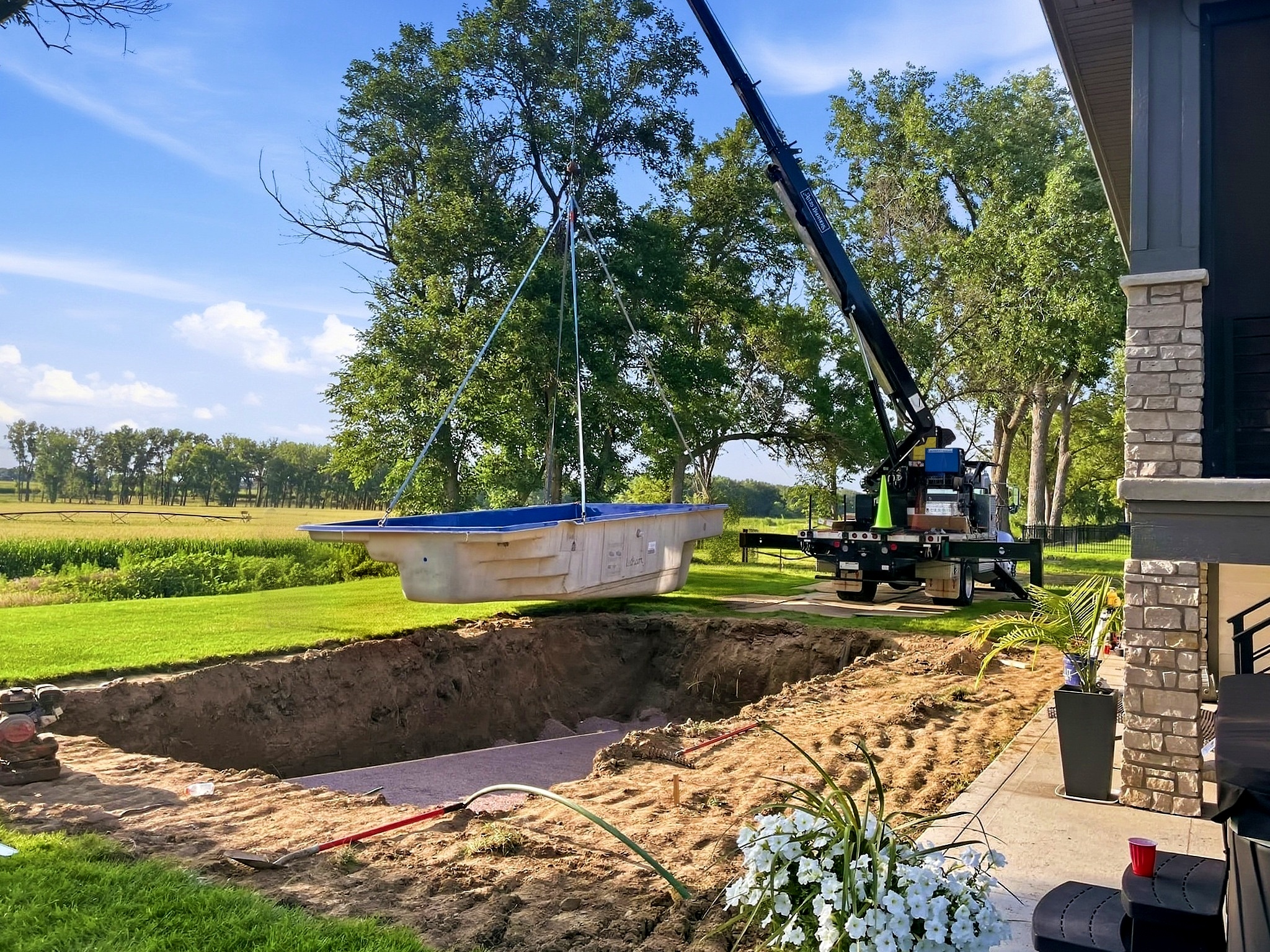 Excavation and hauling equipment on a build site in Siouxland