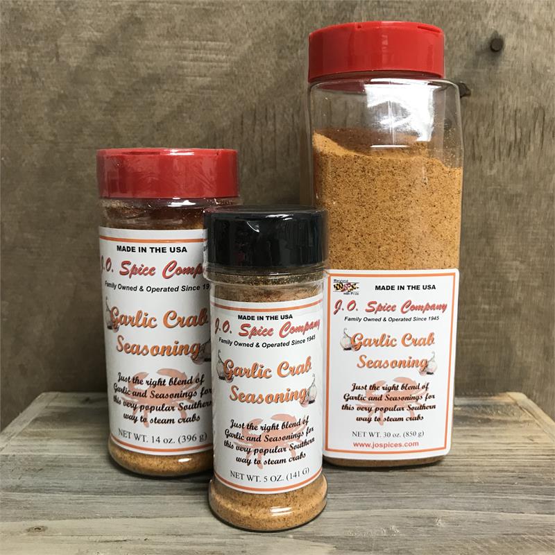 J.O. Spice Garlic Crab seasoning container
