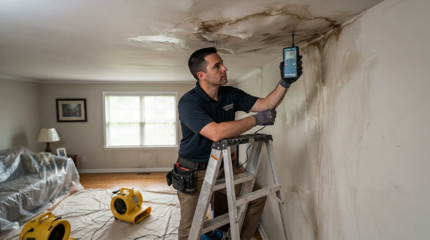 Roof leak and ceiling water damage cleanup in Winter Haven FL