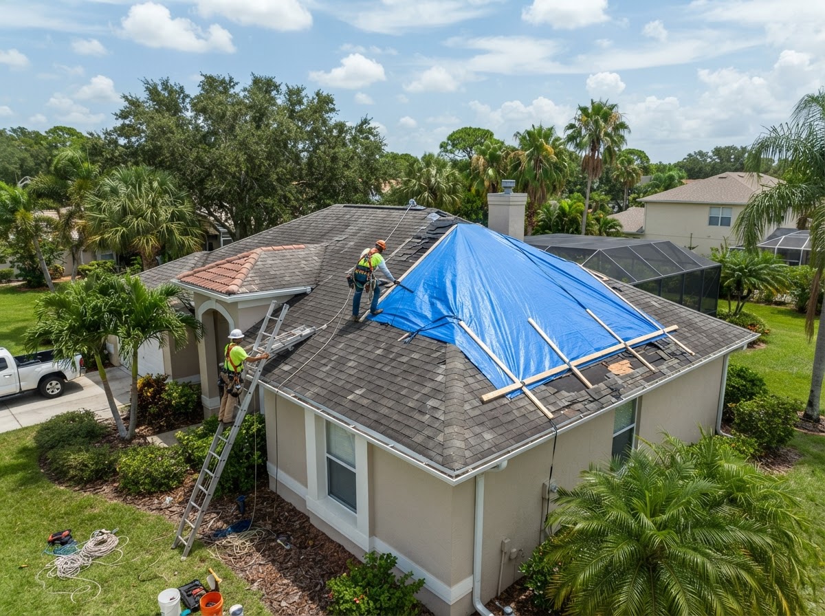 Emergency roof tarping near Winter Haven Florida