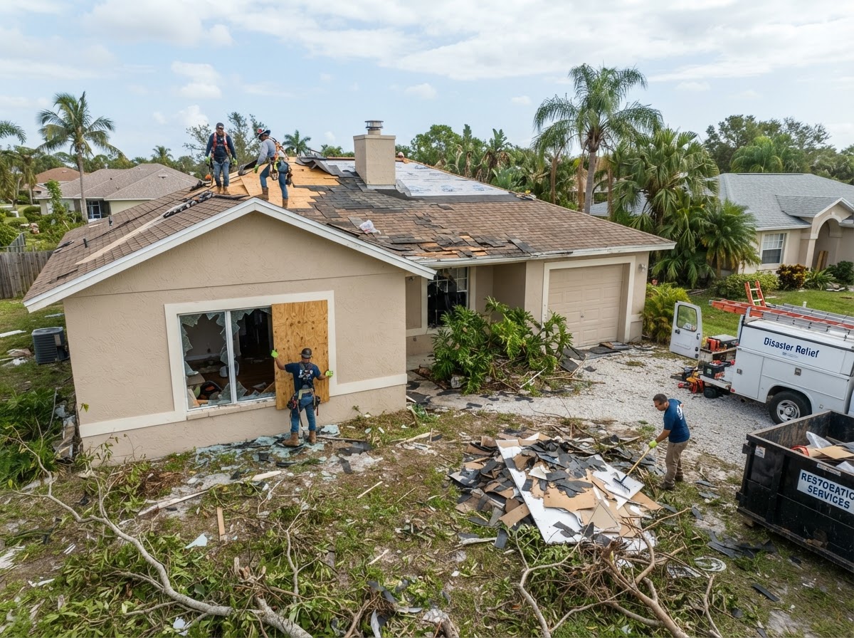 Storm damage restoration in Winter Haven Florida