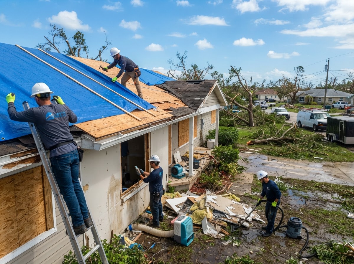 Hurricane damage restoration in Winter Haven Florida