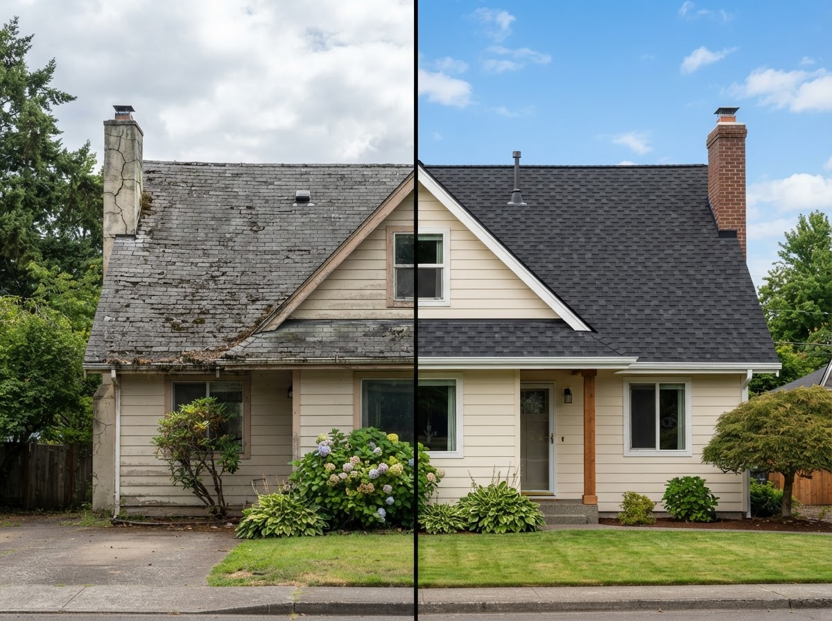 Edmond, OK Architectural Asphalt Shingle — before
