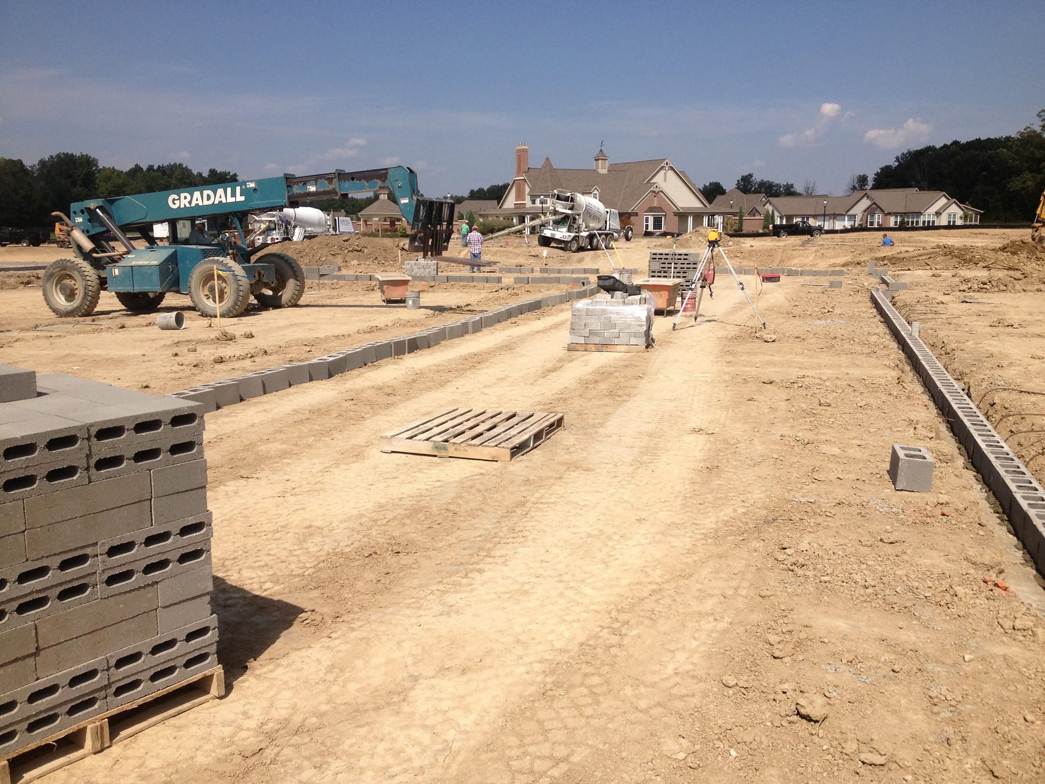 Heavy Equipment Site Work & Block Trench Foundations