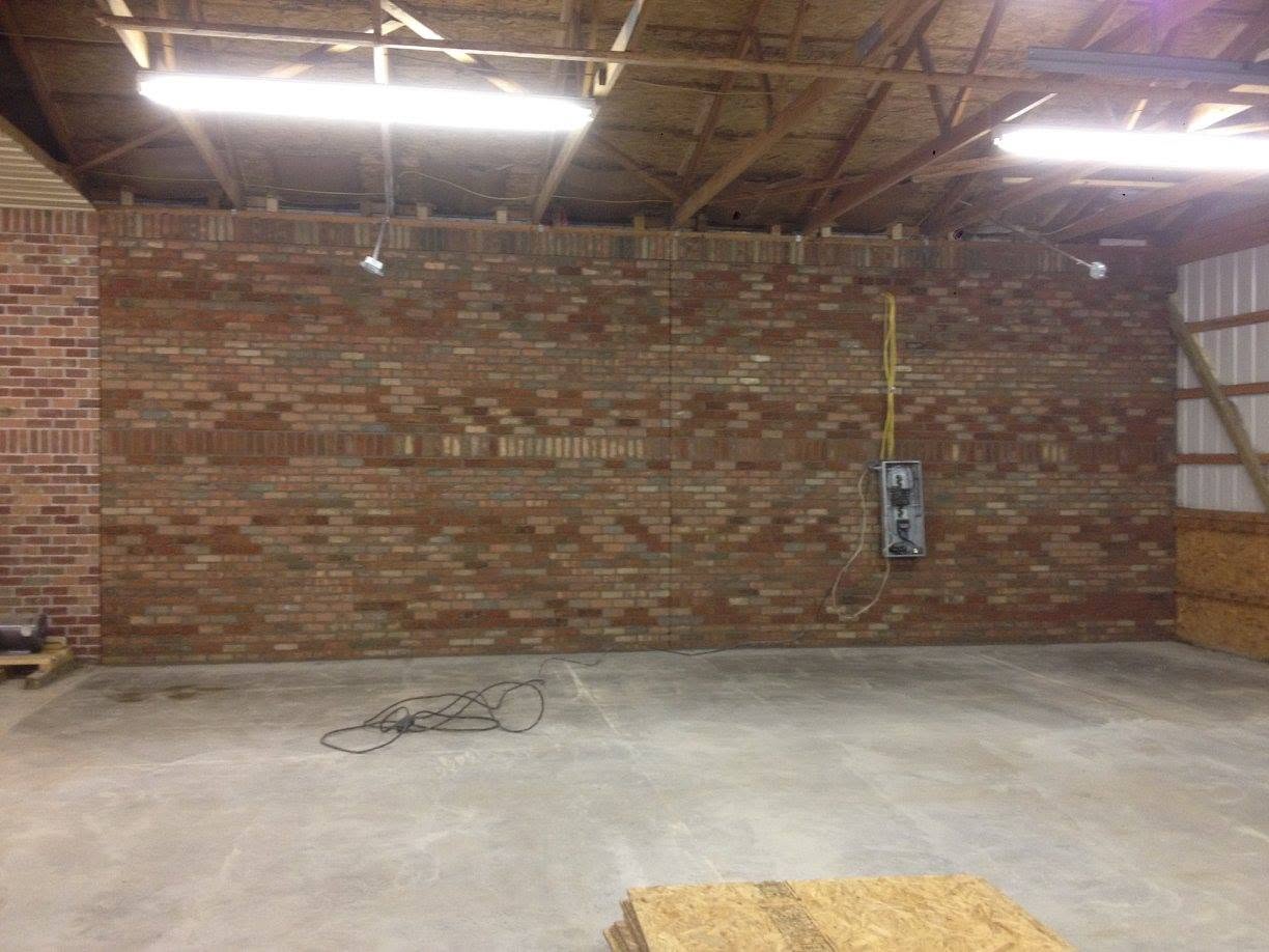 Full-Height Interior Brick Feature Wall