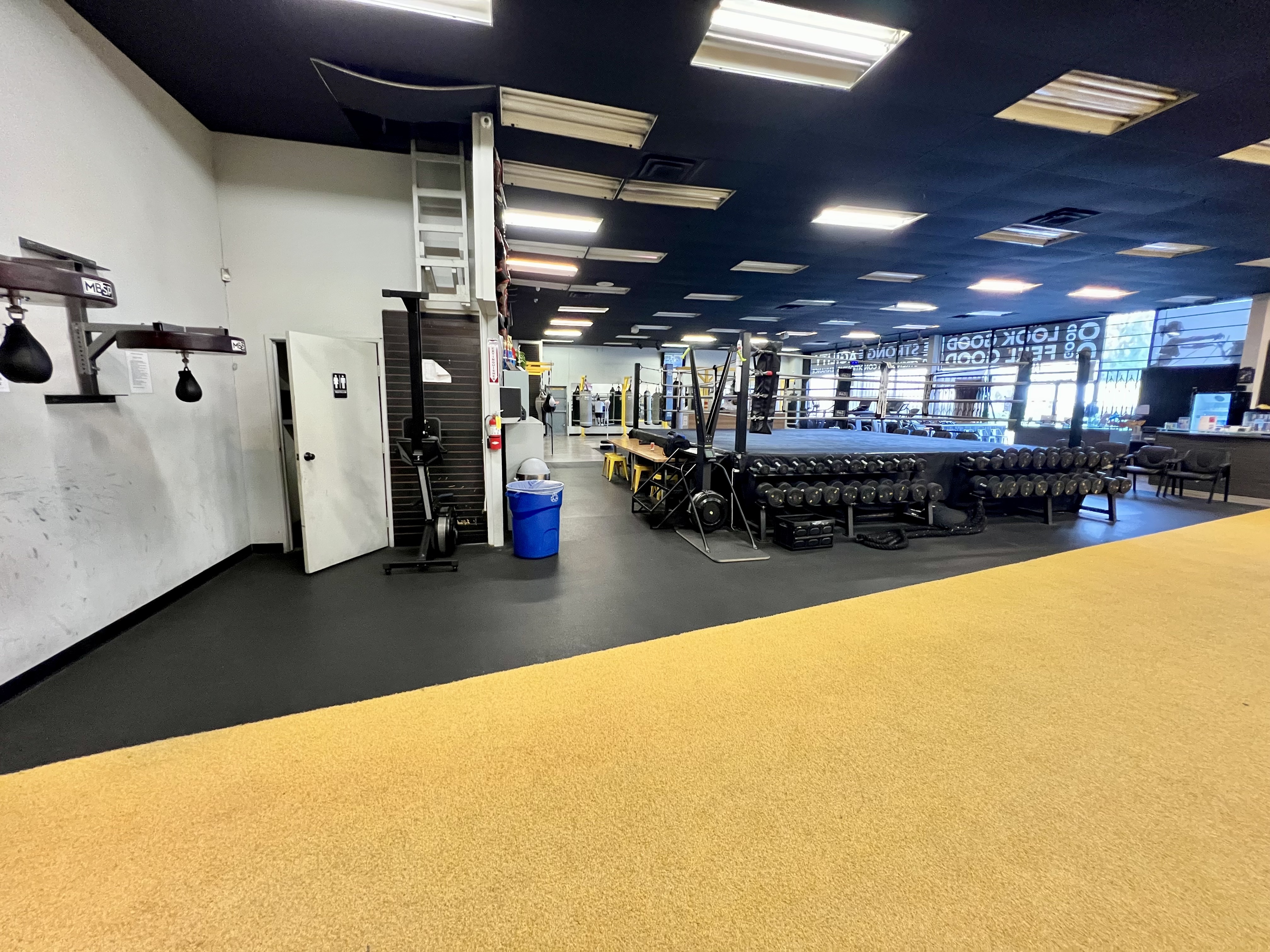Full MBSP gym panoramic view with ring center