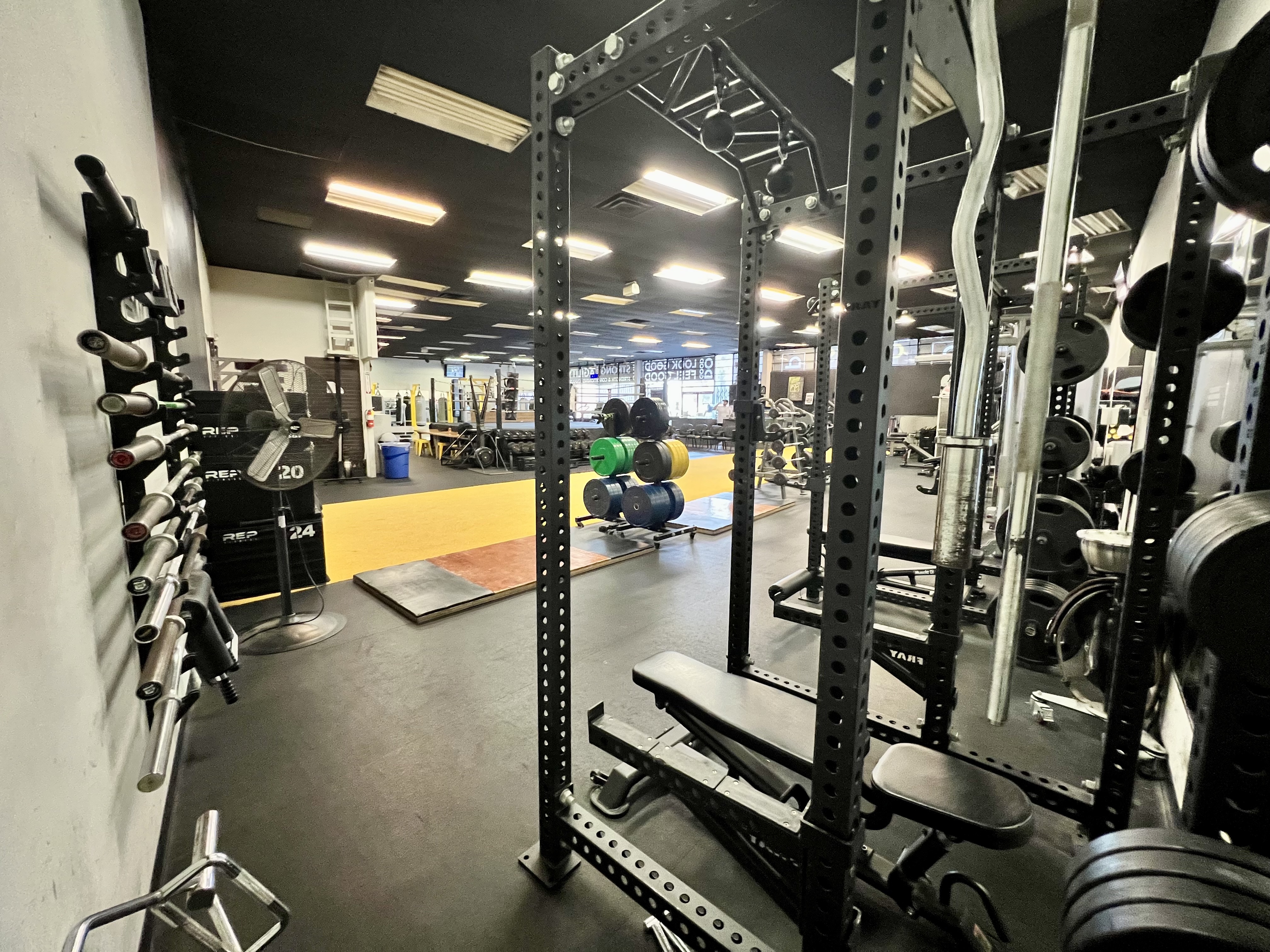 MBSP squat rack and power cage area