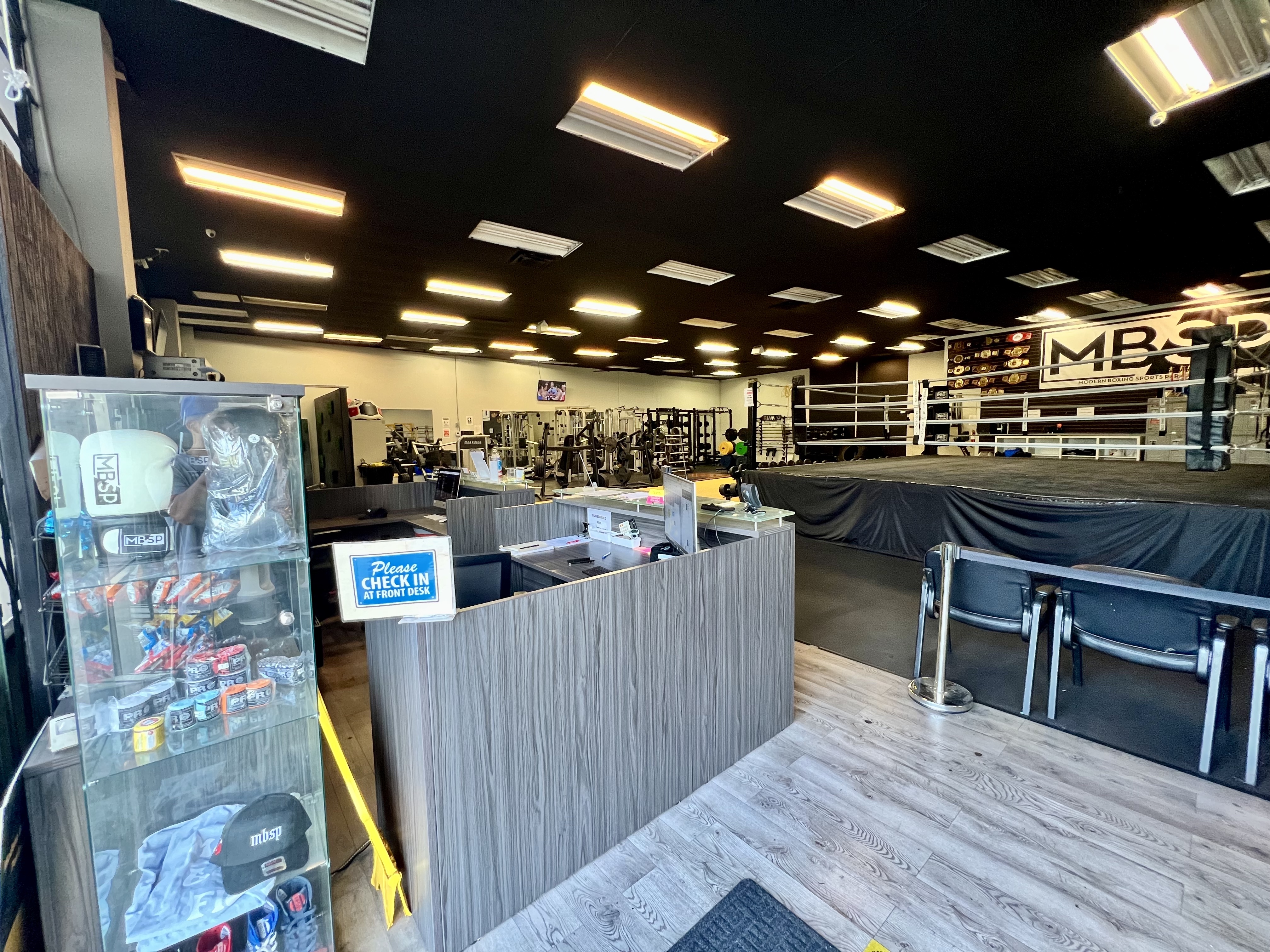 MBSP front desk area with merchandise display