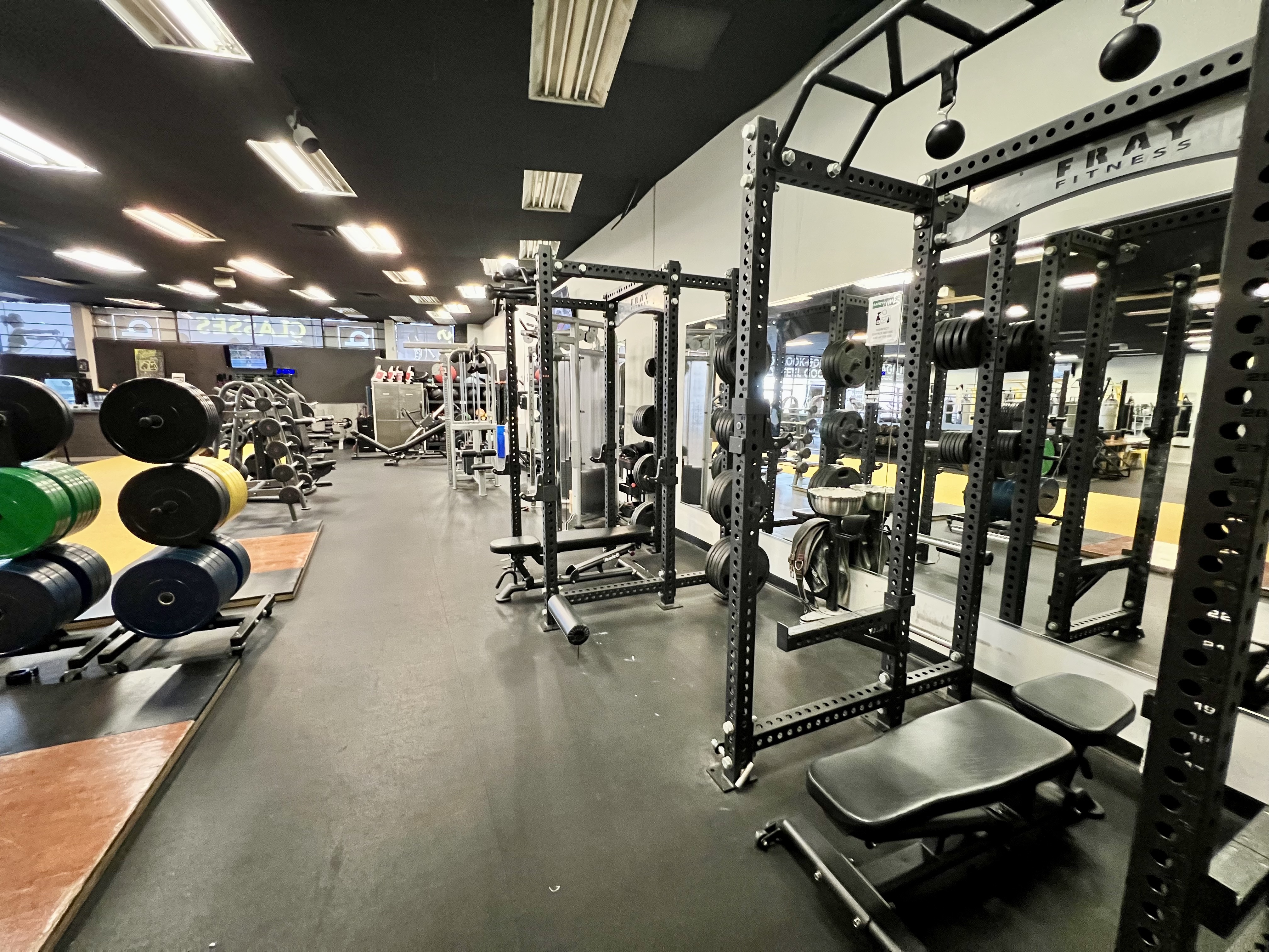 Wide angle of MBSP weight area with bumper plates