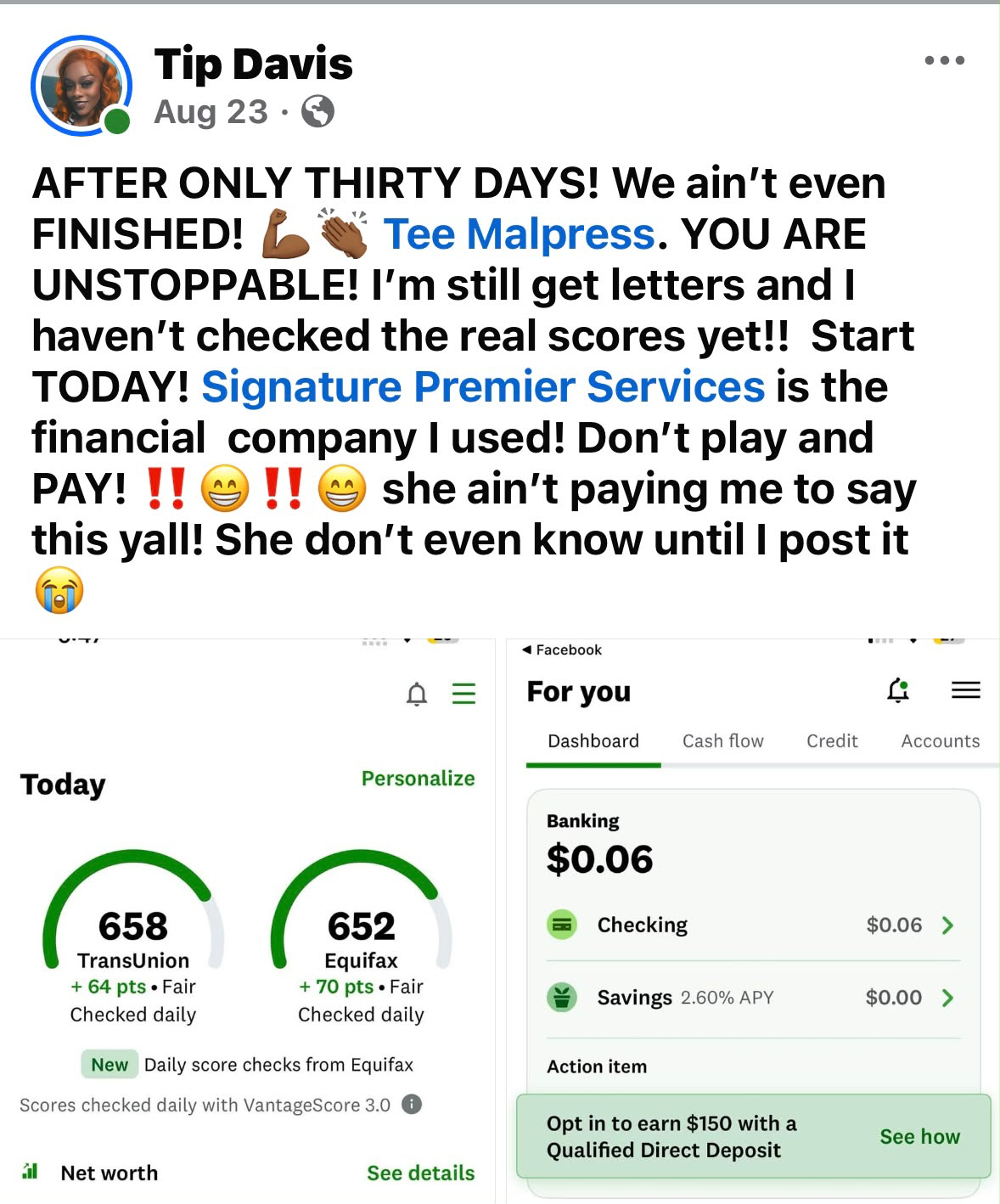 After only thirty days! Signature Premier Services is the company I used!