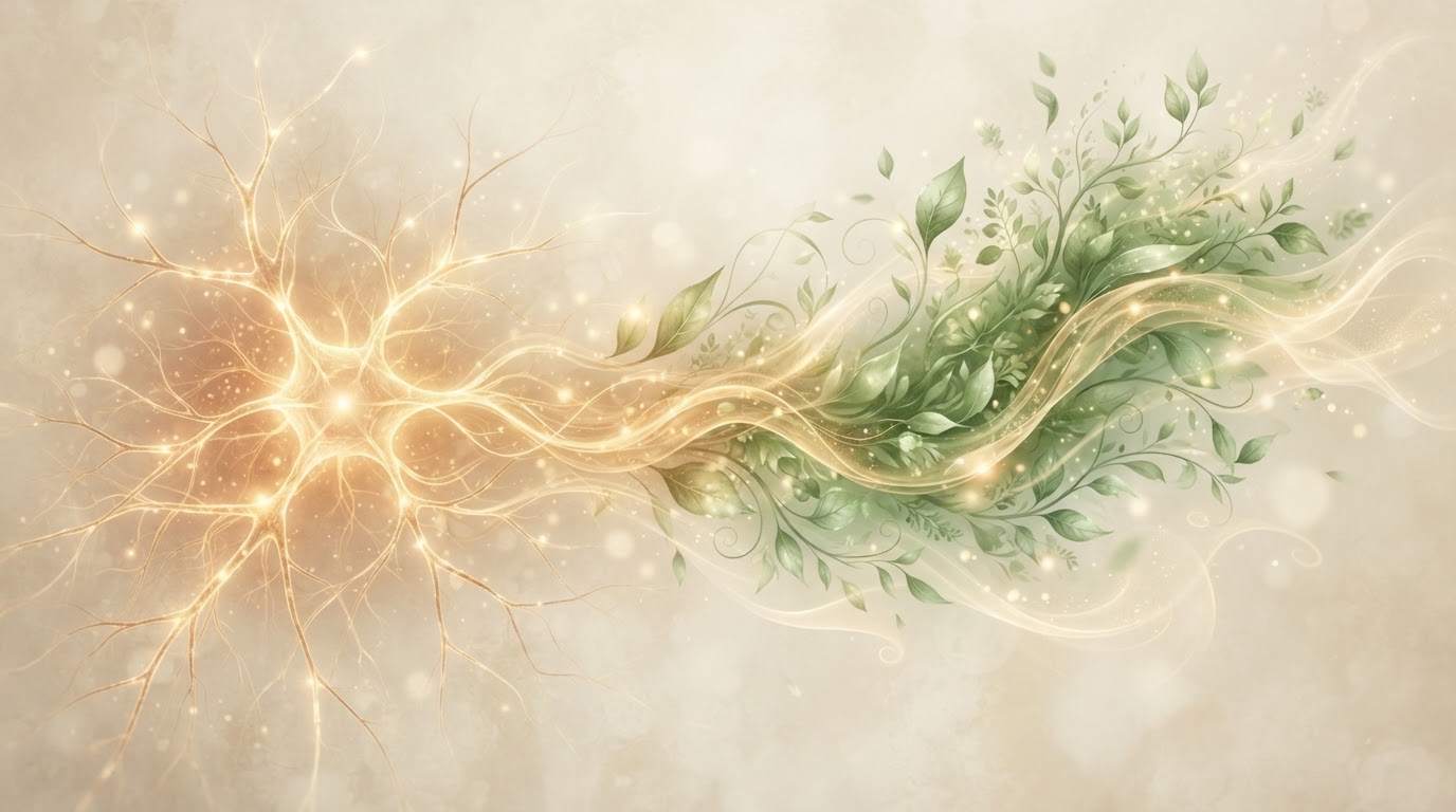Abstract concept of neuroscience and the laws of the universe blending