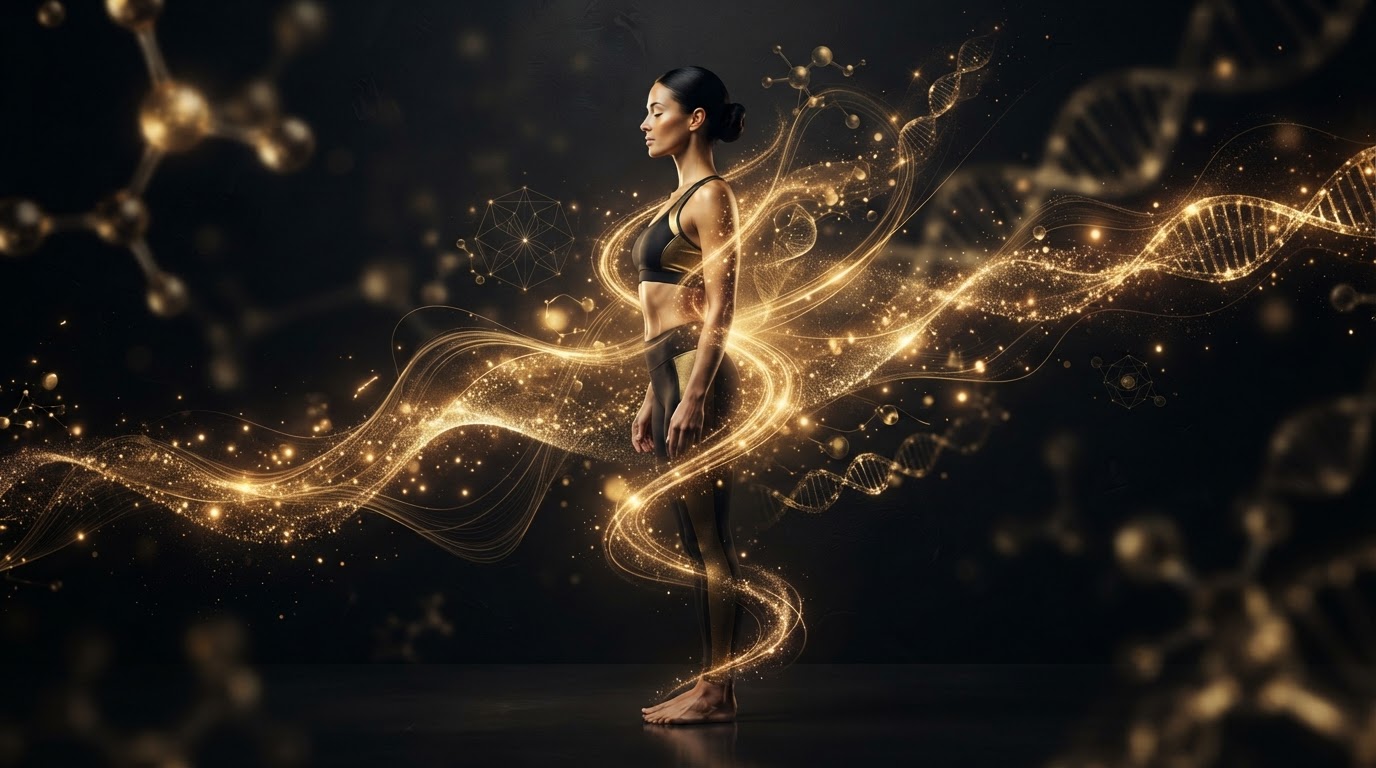 Lamb of Life wellness — golden energy and cellular vitality visualization