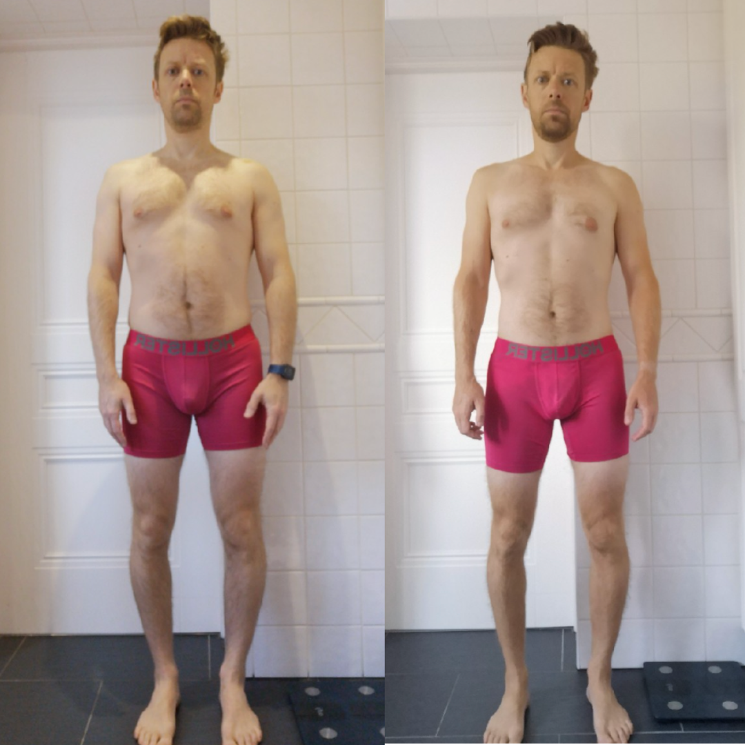 Ian physical progression before and after