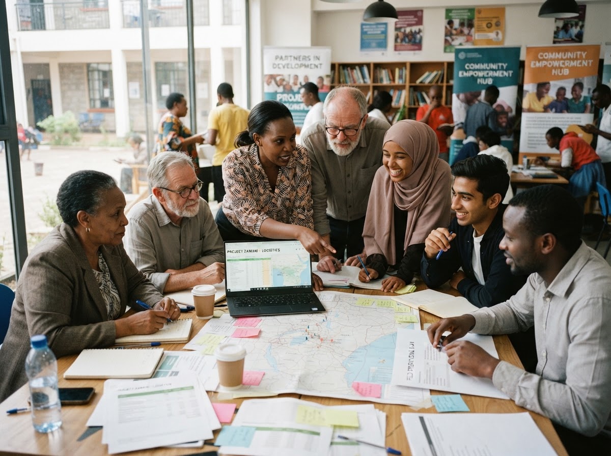 Humanitarian teams in action
