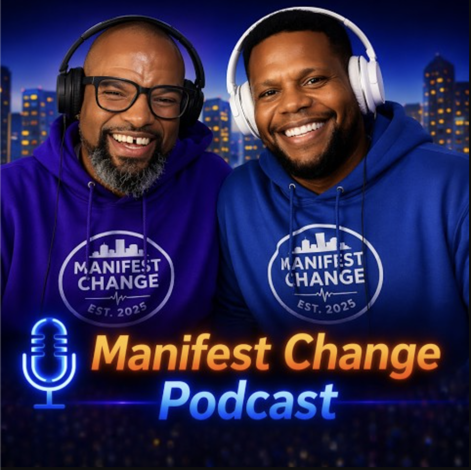 Merris Blackwell and Tyrell Jenkins, co-hosts of The Manifest Change Podcast