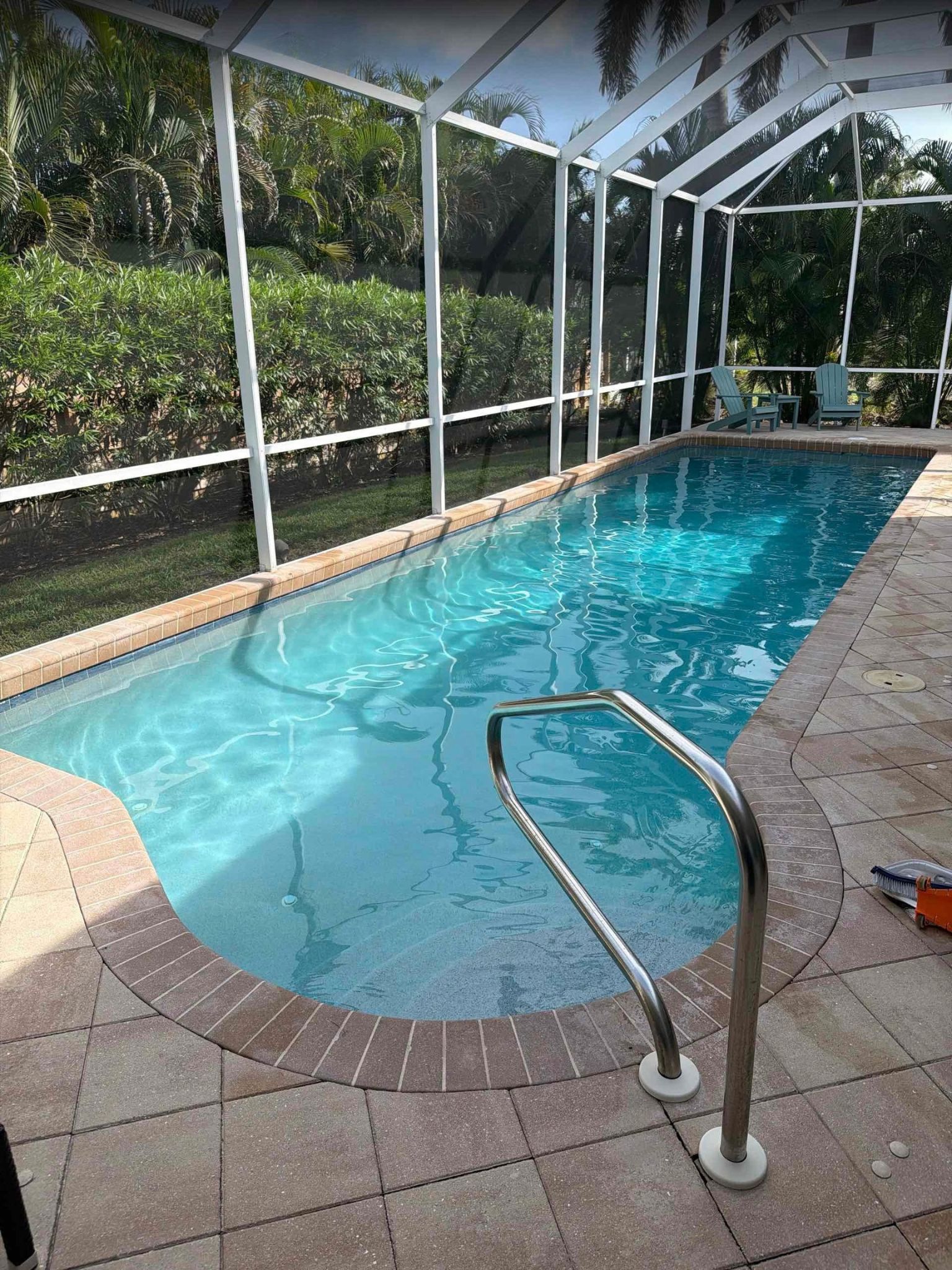 Pool cleaning service in Englewood backyard pool