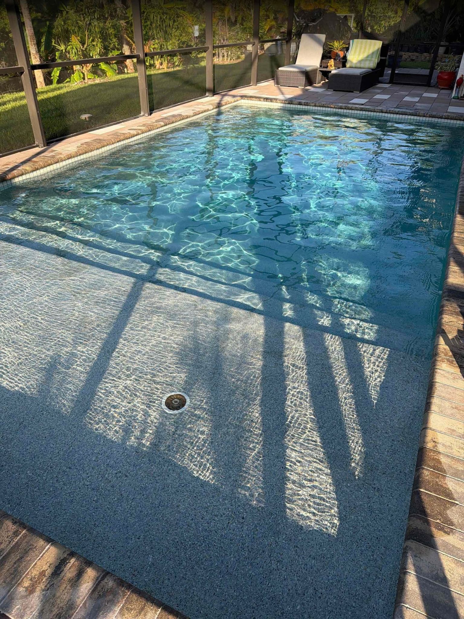 Pool cleaning service in Nokomis backyard pool