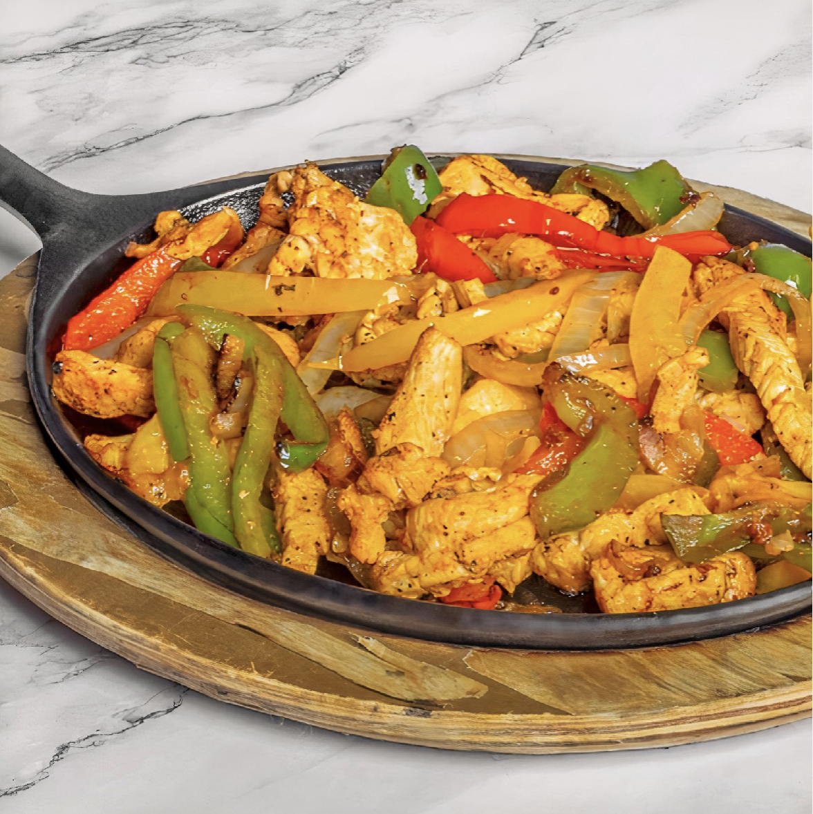 Chicken Fajitas (Fajitas de Pollo) — authentic Mexican dish at El Molcajete