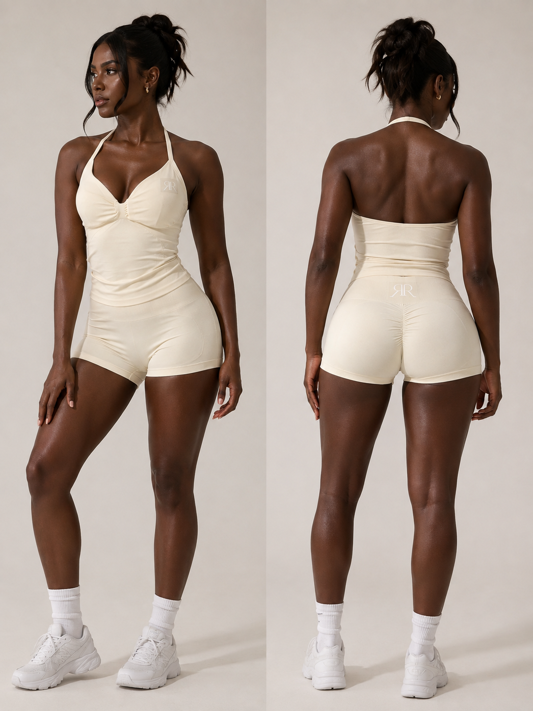 Cream Luxe Set — luxury fitness set in Cream
