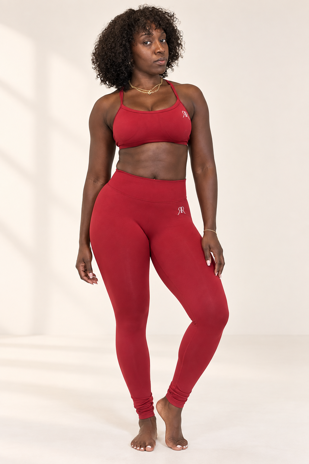 Wine Red Luxe Set — luxury fitness set in Wine Red