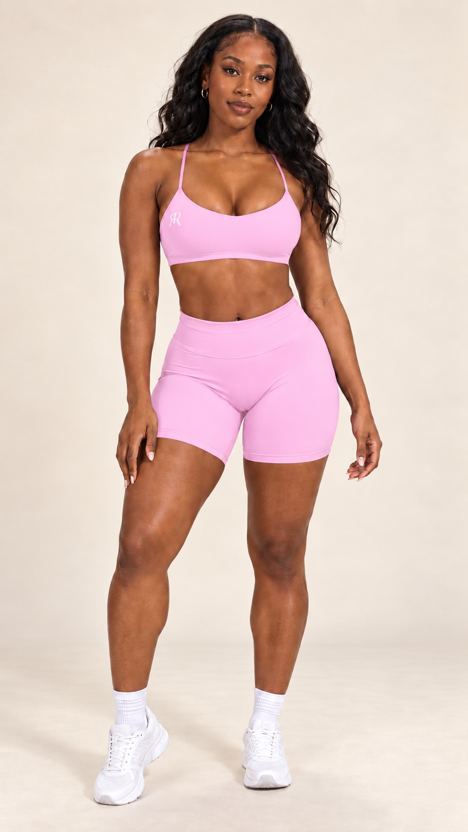 Bubble Gum Pink Luxe Set — luxury fitness set in Bubble Gum Pink