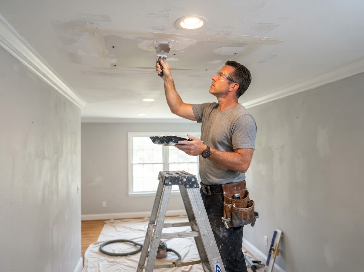 Ceiling drywall repair and replacement near Waldorf