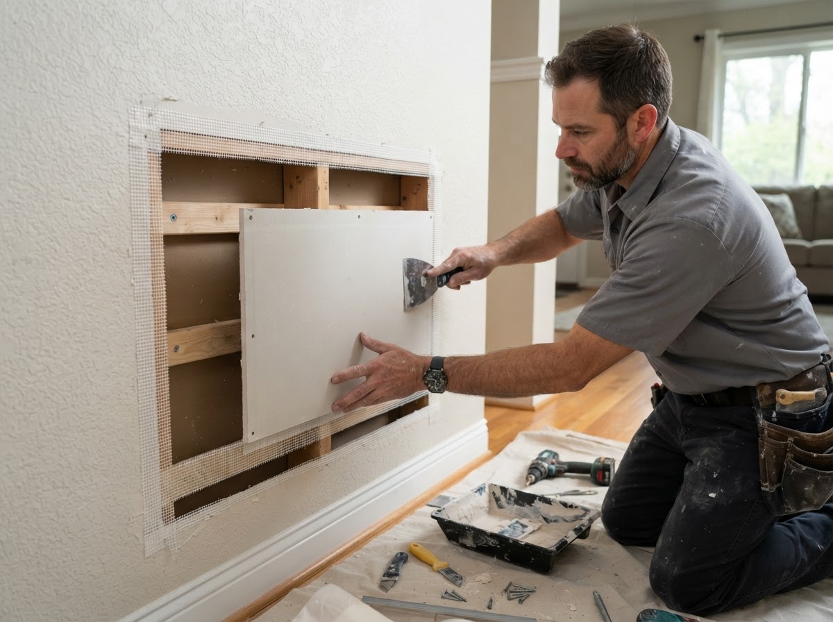 Drywall patching and hole repair in Waldorf